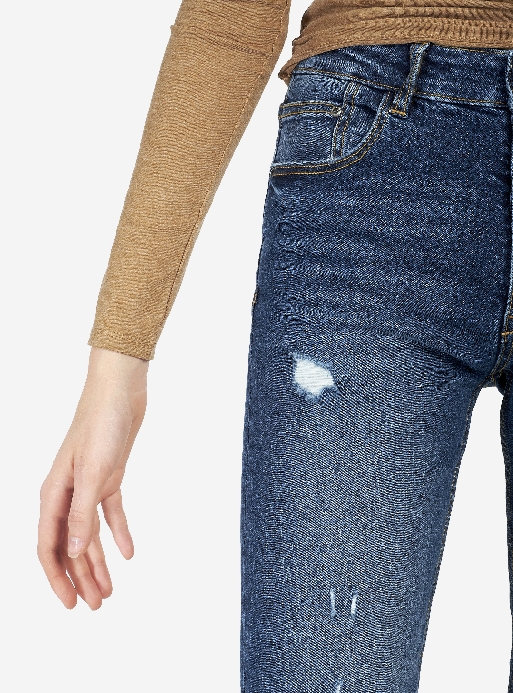 JEANS SKINNY HIGH WAIST, BLUE NAVY