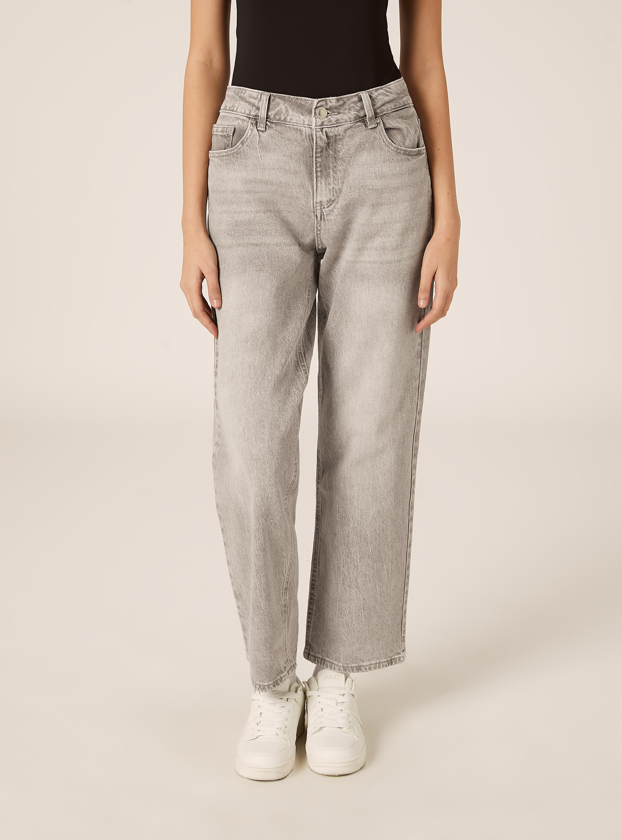 Straight fit jeans with bows, D00G GREY