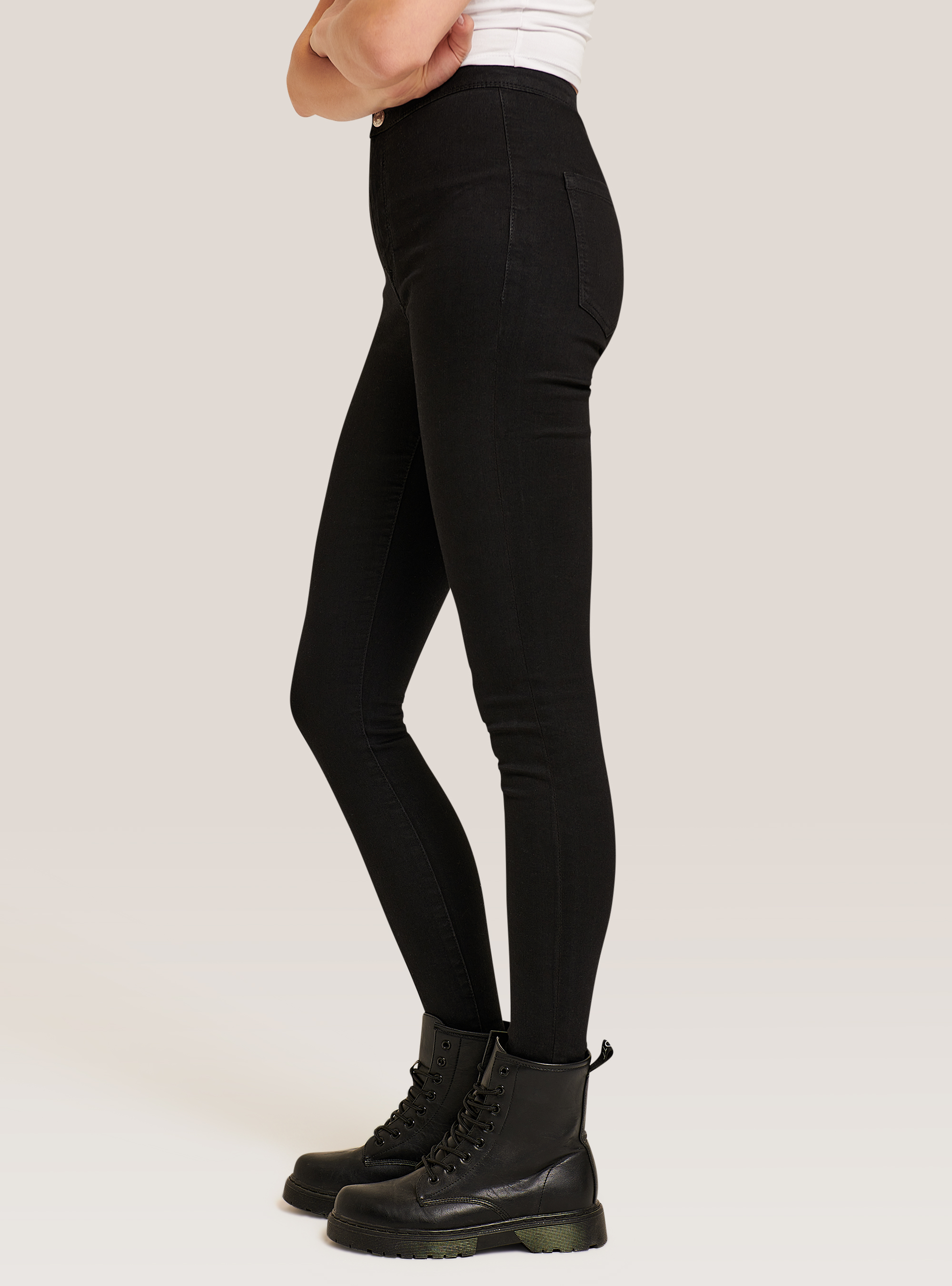 Jeggins stretch à taille haute, C101 BLACK