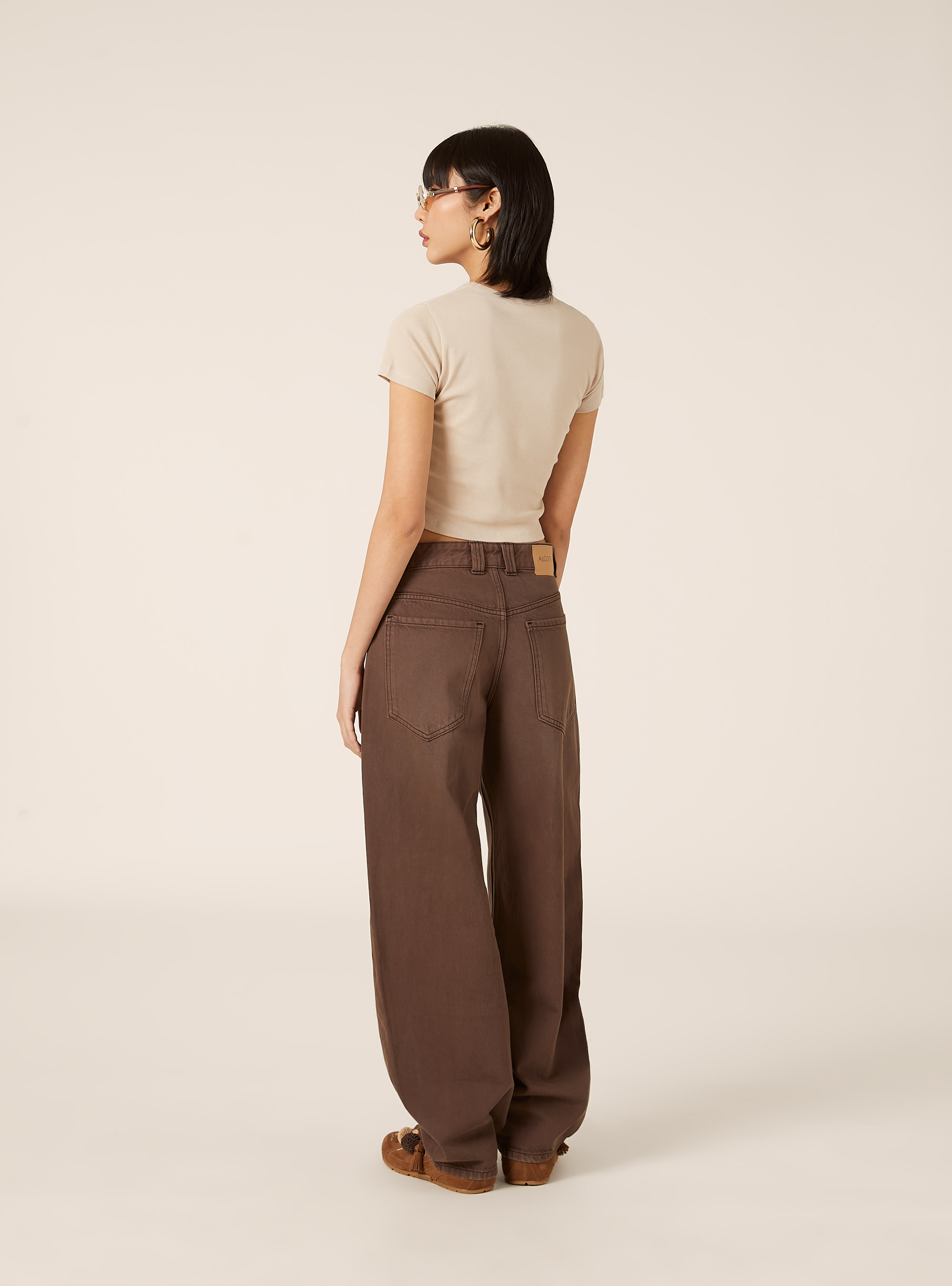 Kurz&auml;rmeliges Crop-T-Shirt mit College-Grafik-Print, BG2 BEIGE MEDIUM