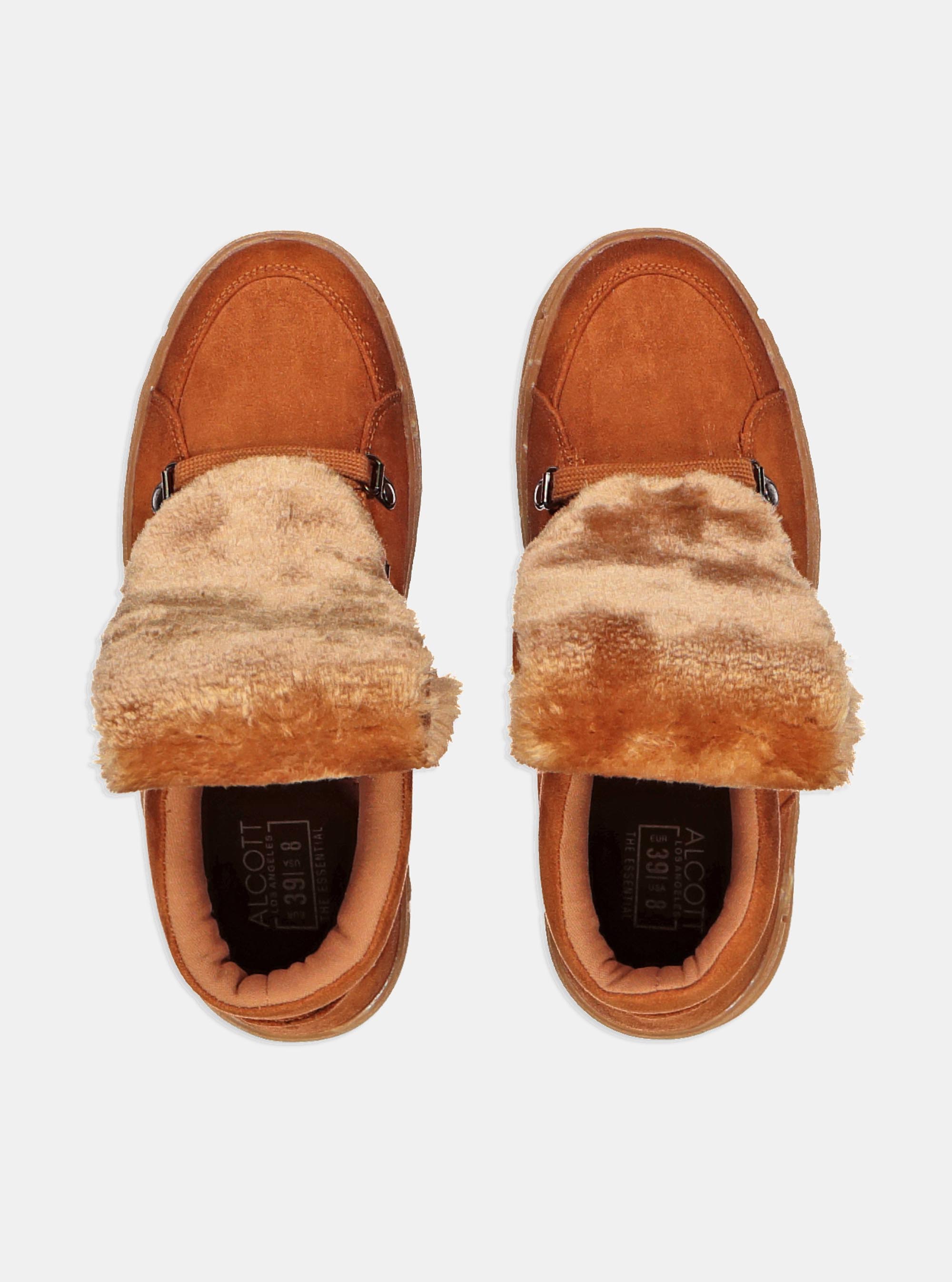 Stivaletto con fur, C535 TOBACCO