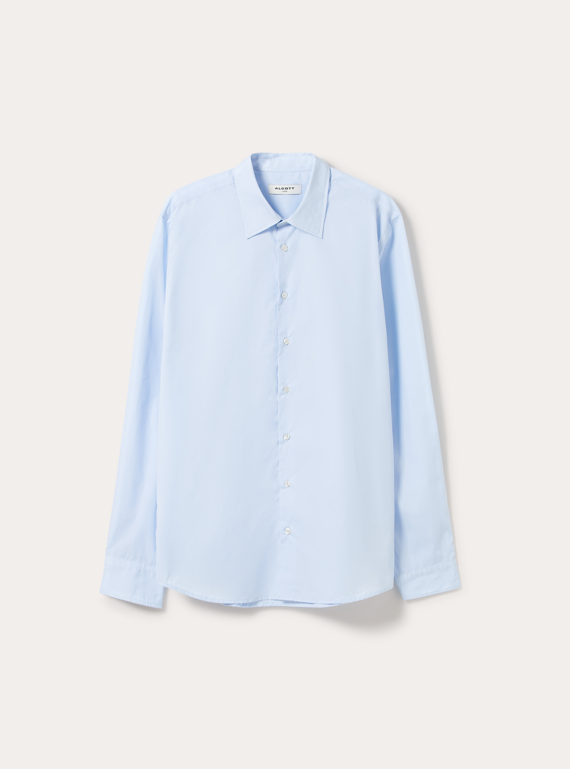 Camisa de manga larga lisa, AZ1 AZURE DARK