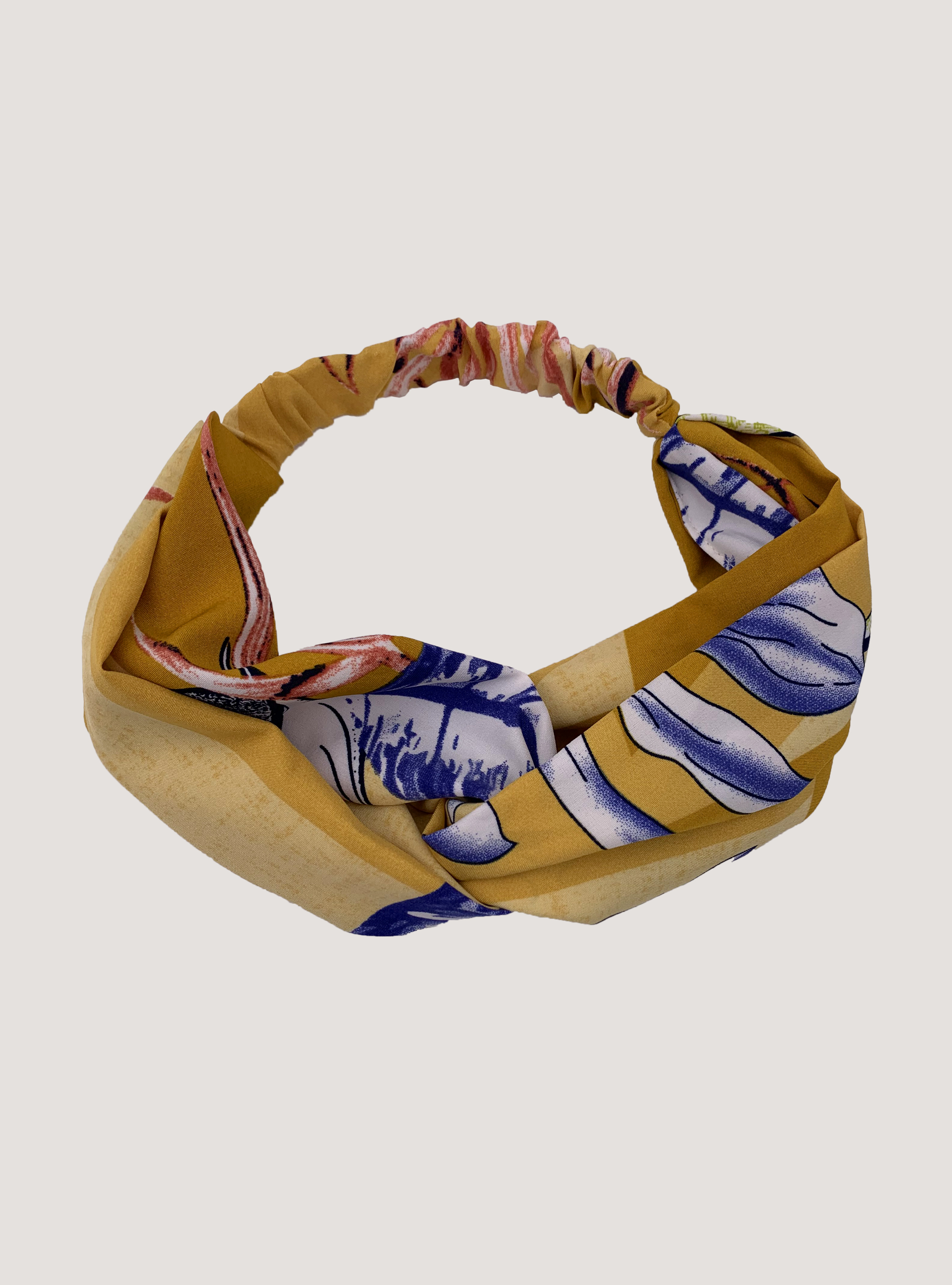 Fascia per capelli a fantasia, FL742 FLOWER YELLOW