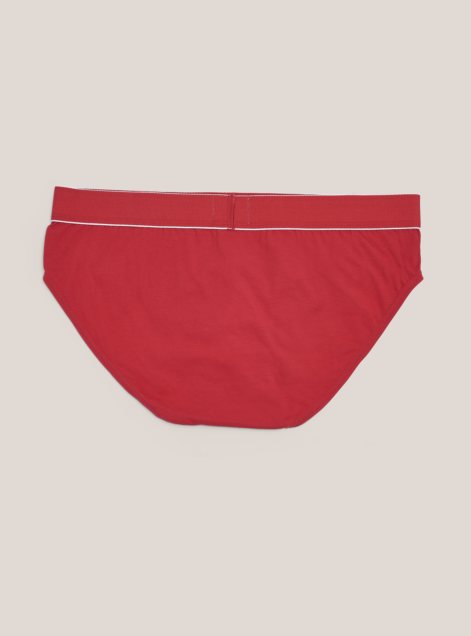 Elastic cotton slip with logo, RED