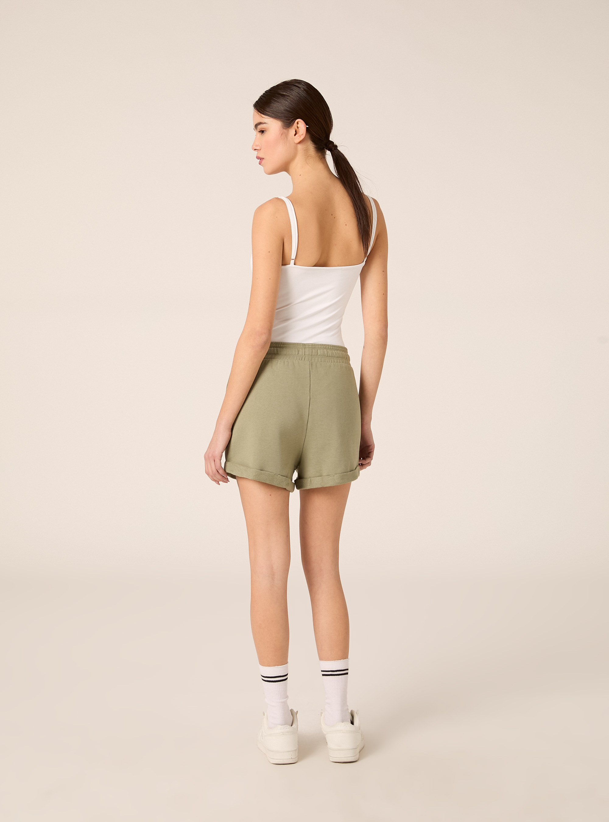 Shorts basic in felpa, KY2 KAKY MEDIUM