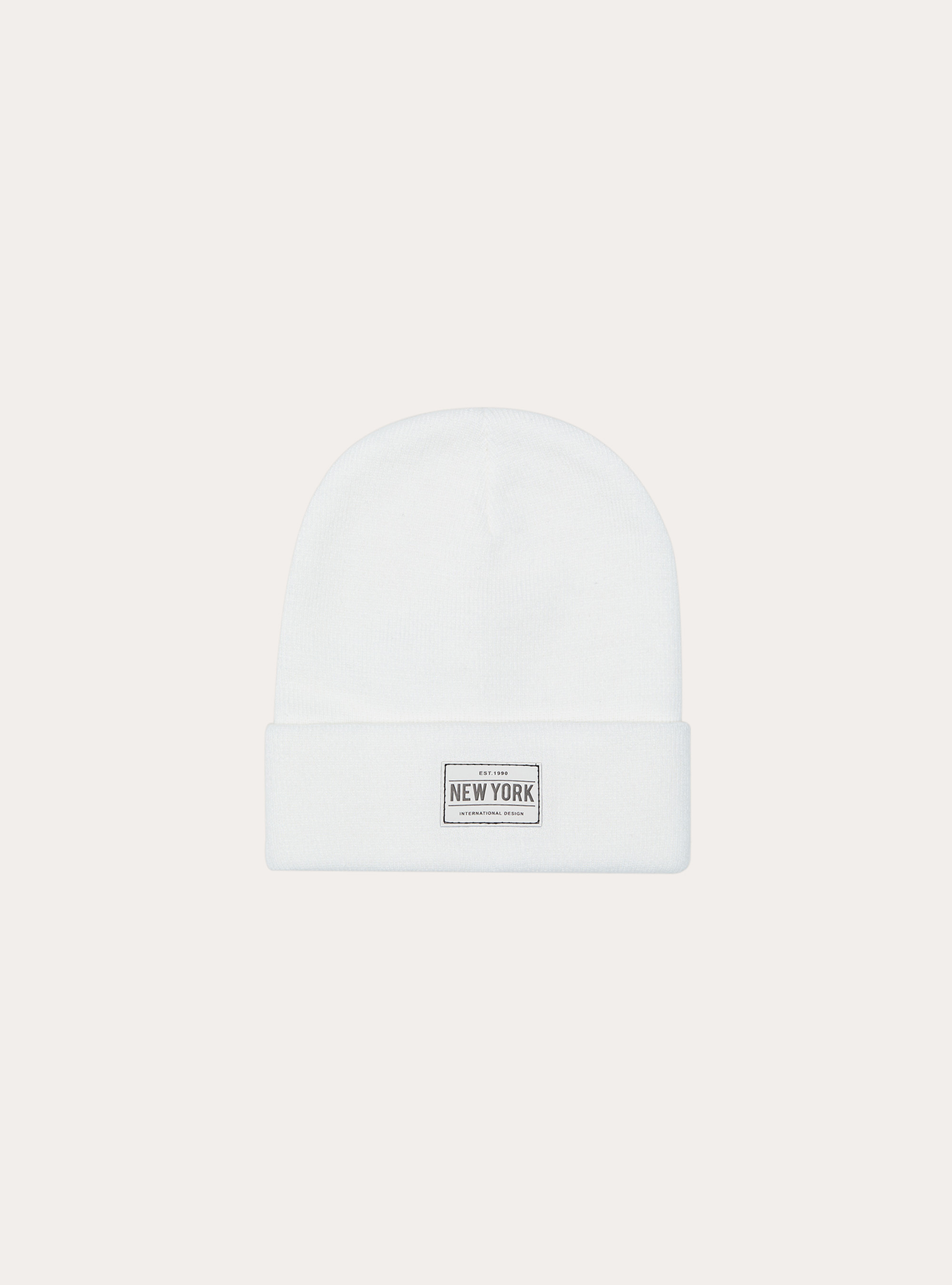 Cappello con patch, WH1 OFF WHITE