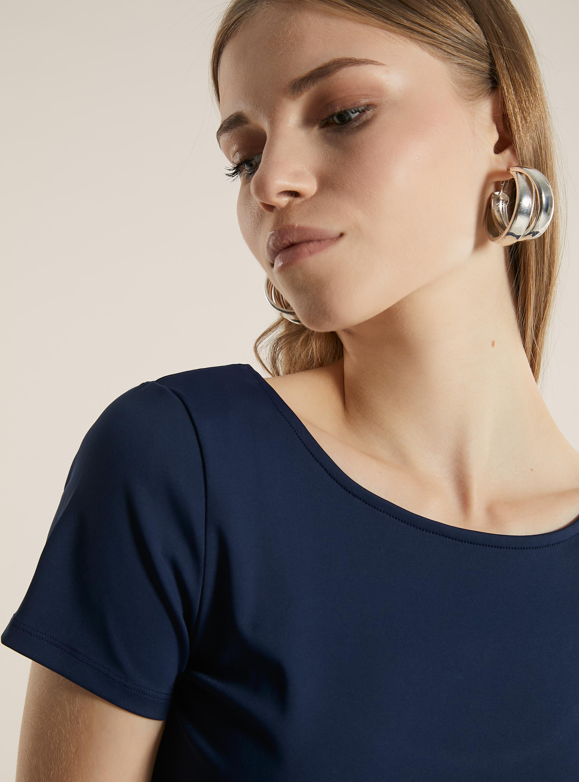 T-shirt stretch actif, NA2 NAVY MEDIUM