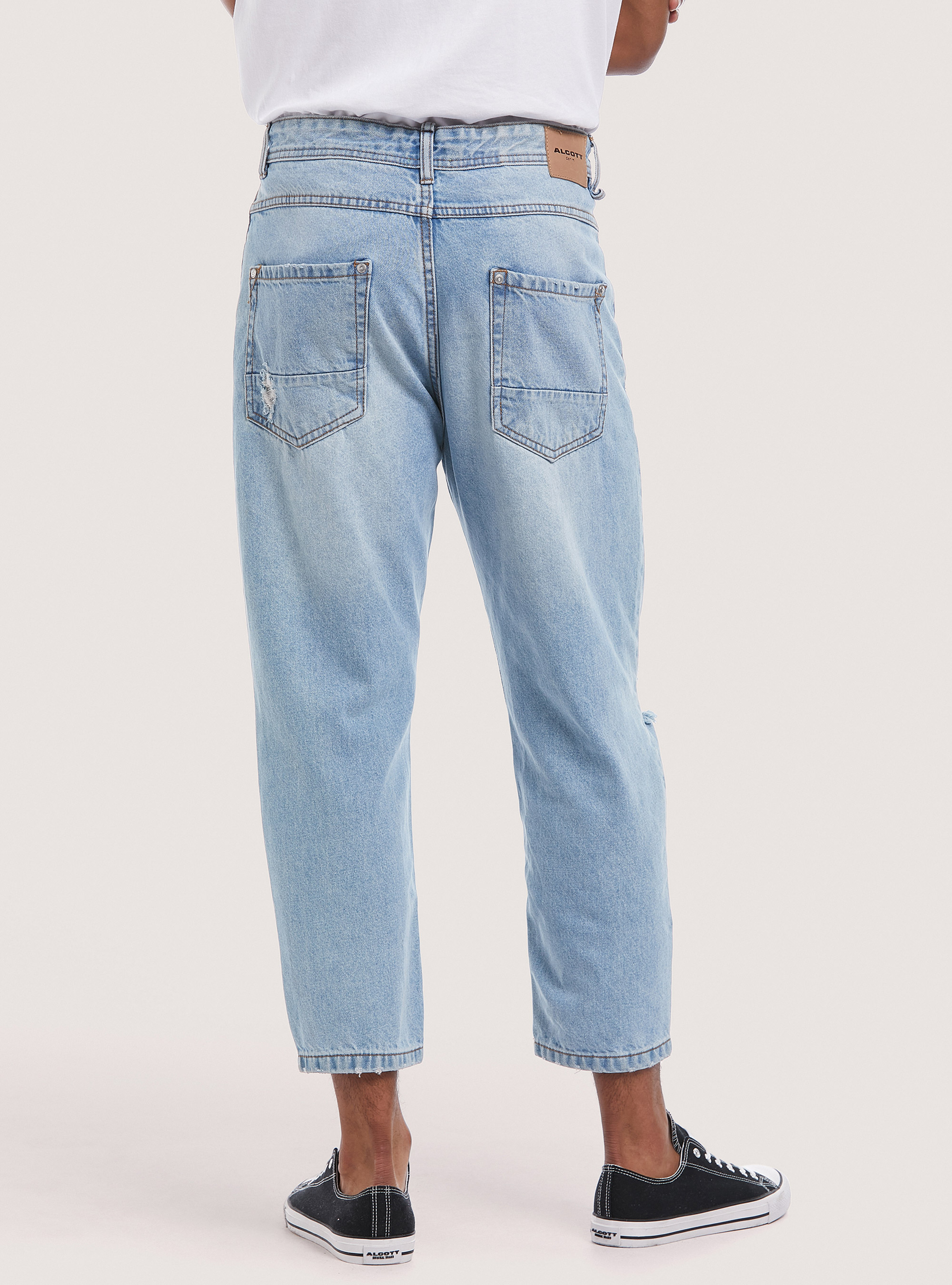 Pantalones vaqueros relaxed fit, AZUL