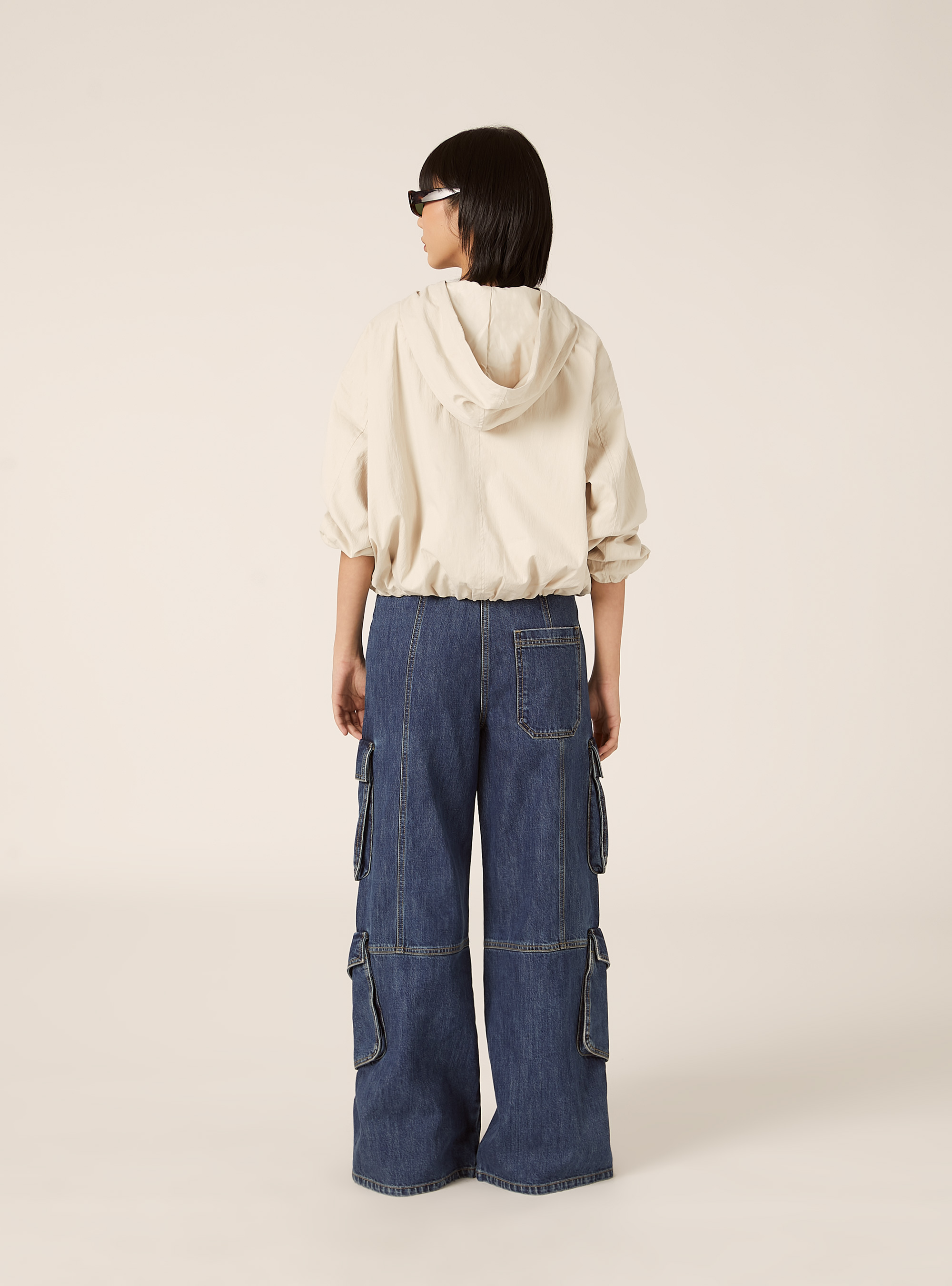 Giacca cappuccio balloon fit, BG3 BEIGE LIGHT