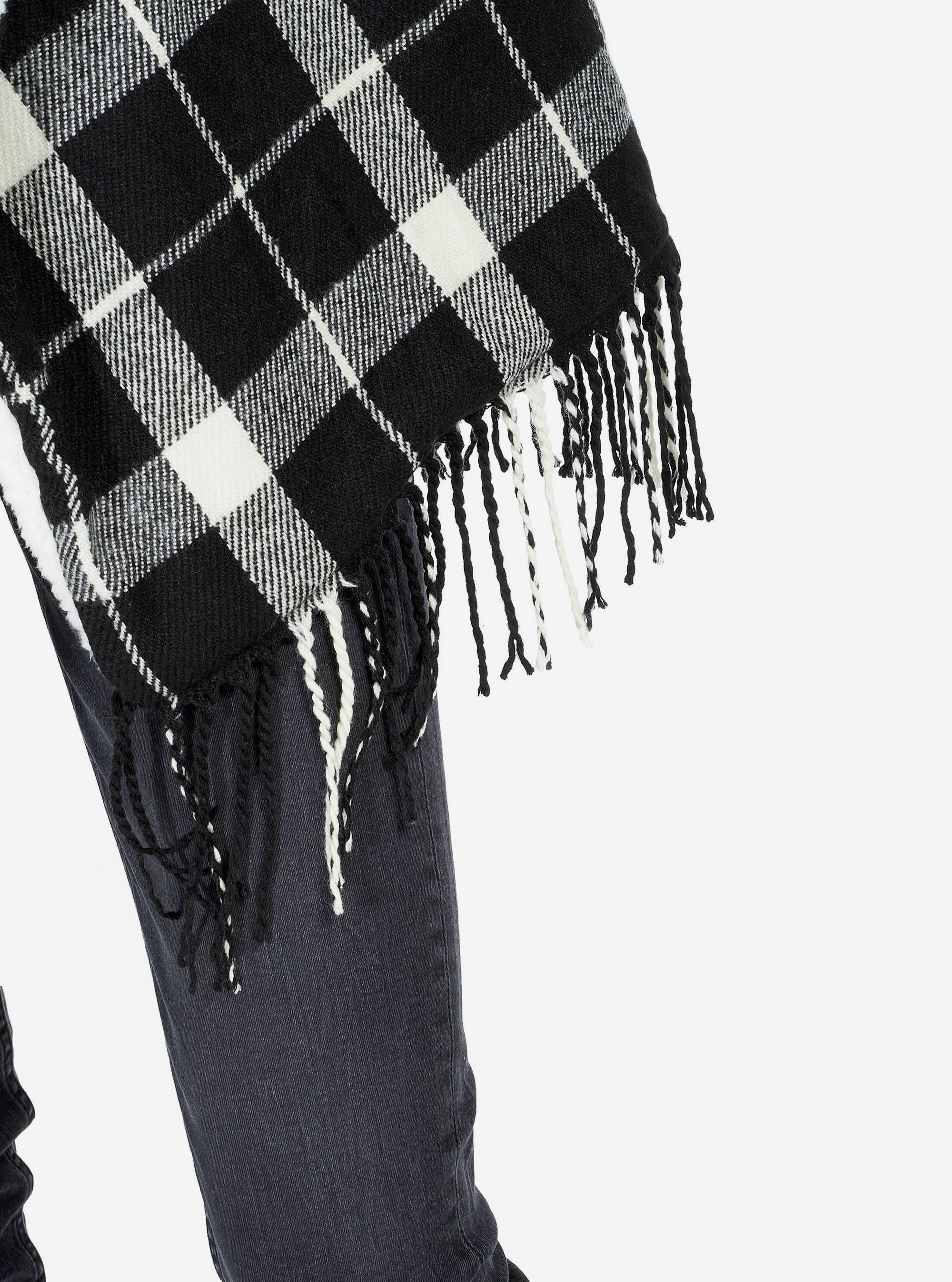 JACKET WITH FRINGES, BLACK