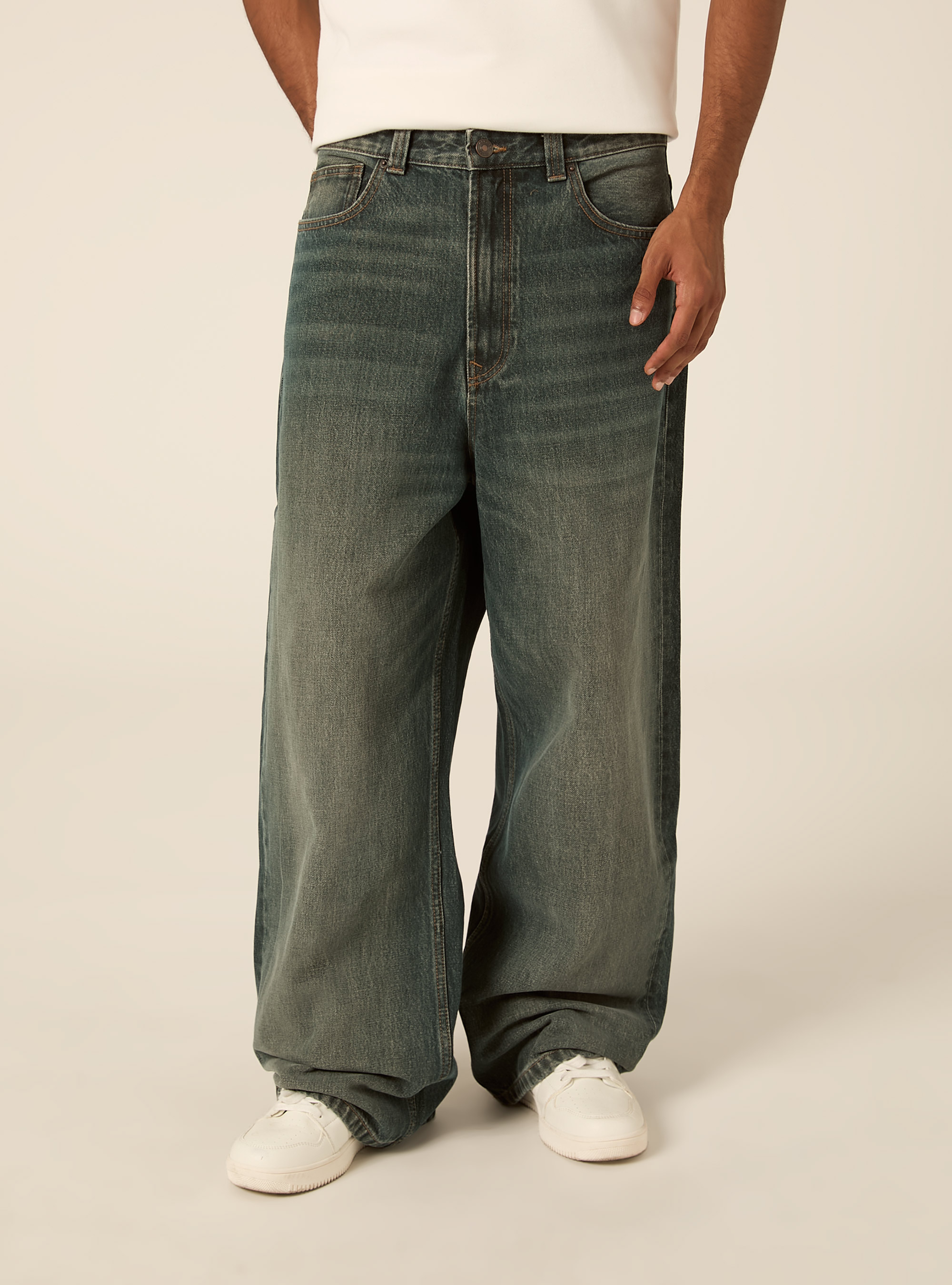 Jeans super baggy, D100 BLUE DARK OVERDYE