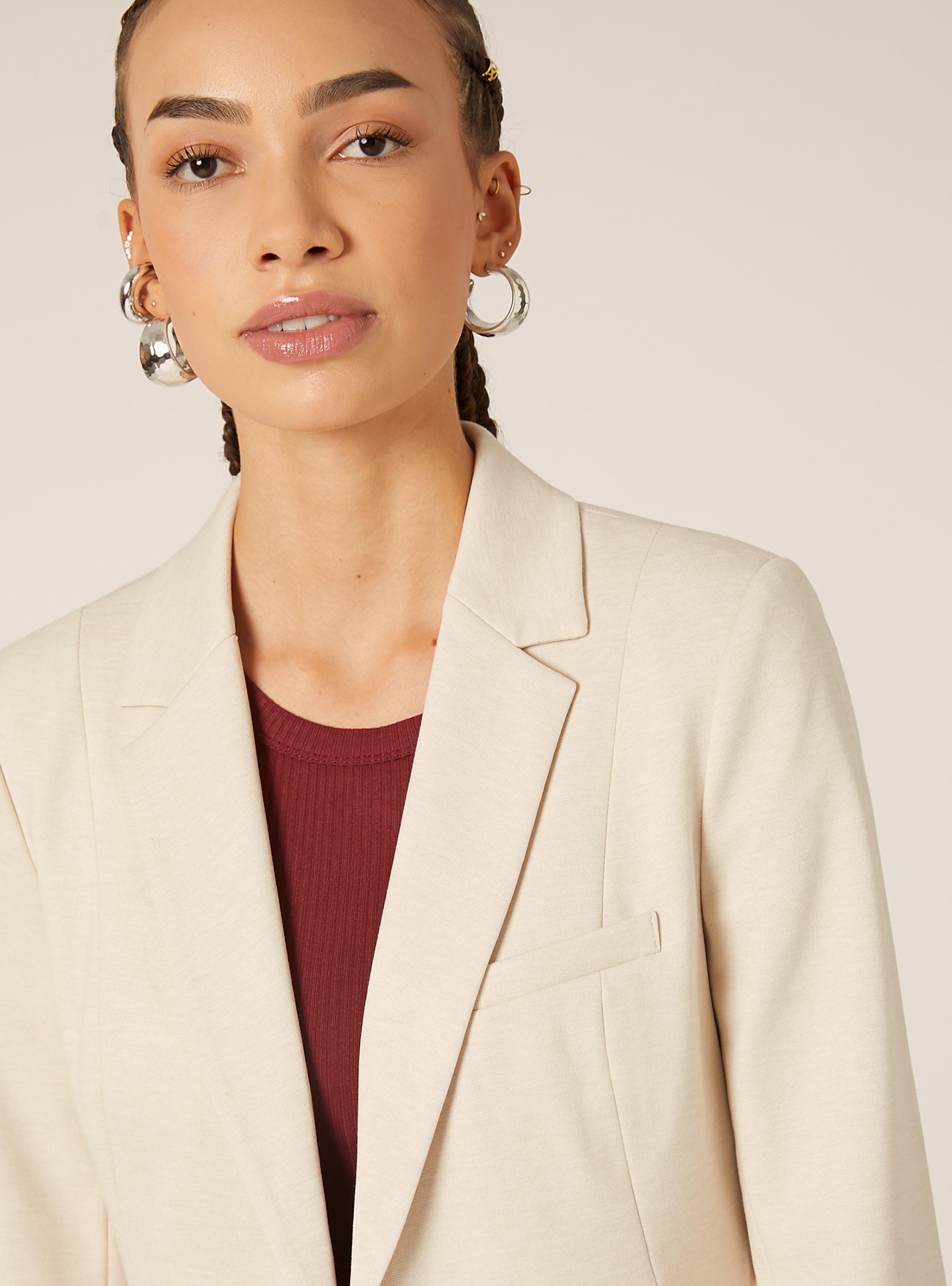 Jersey blazer, CR2 CREAM MEDIUM