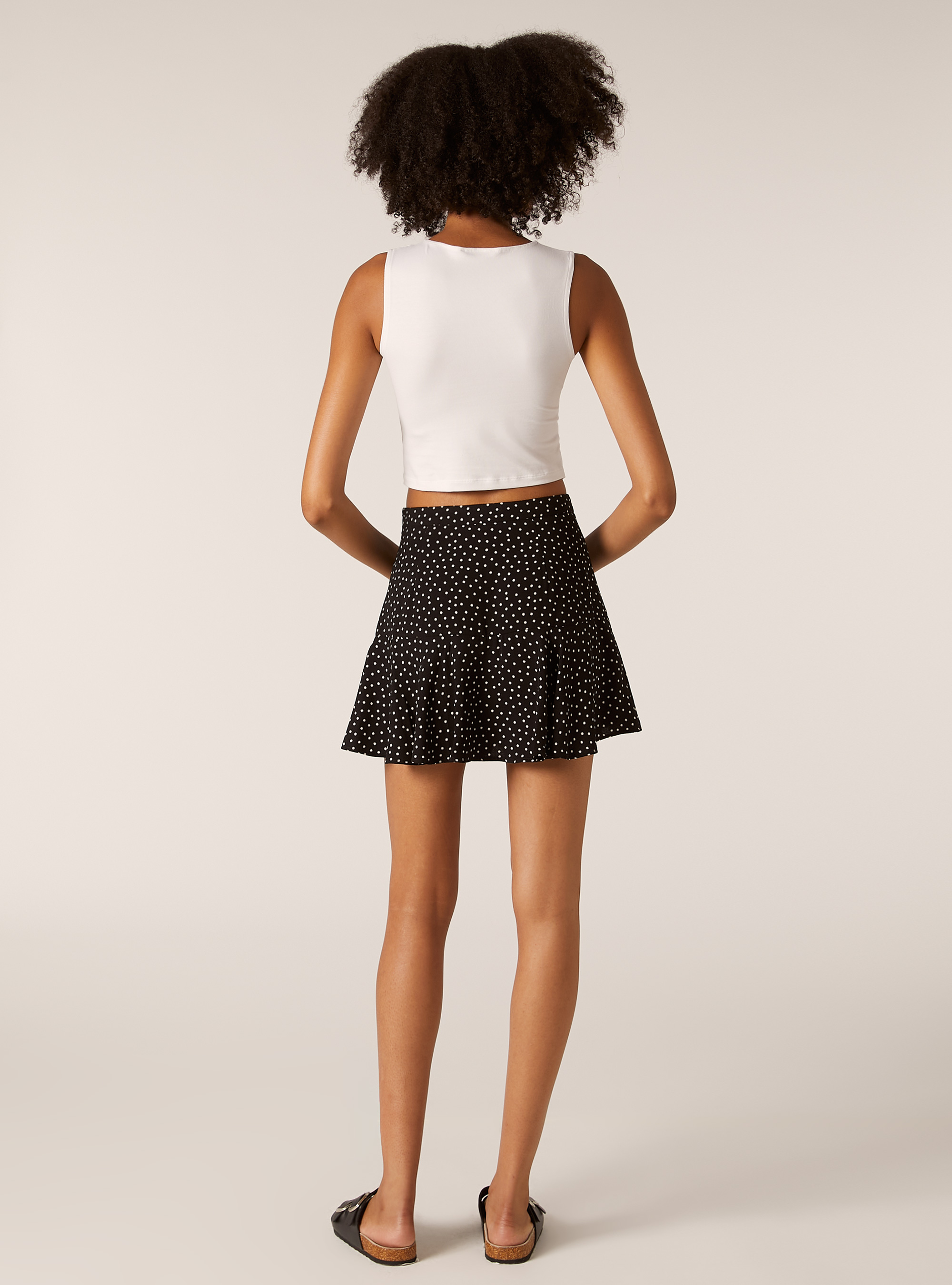 Canotta basic crop in jersey elastico, WH2 WHITE