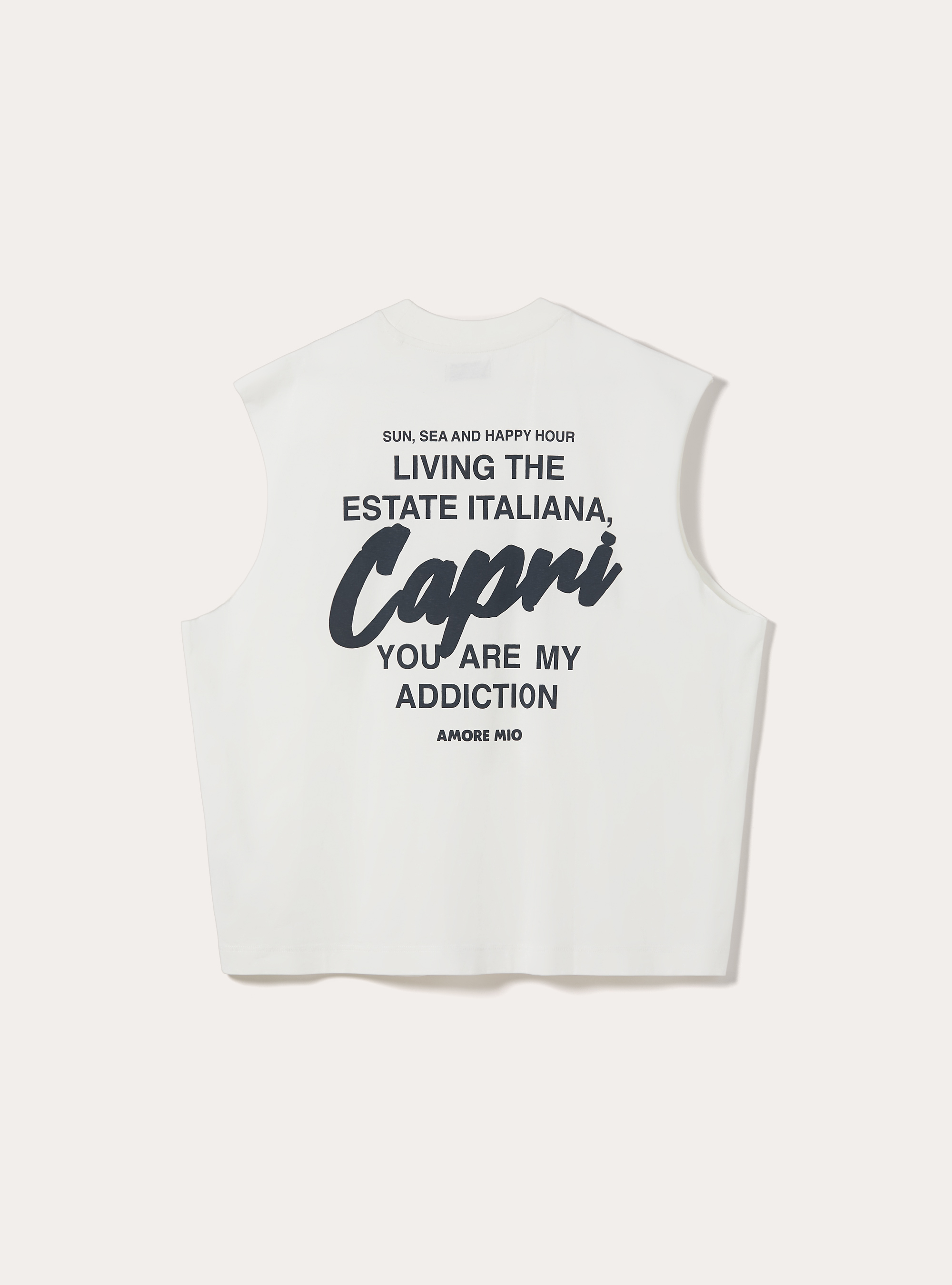 Canotta boxy fit capri amore mio, WH2 WHITE