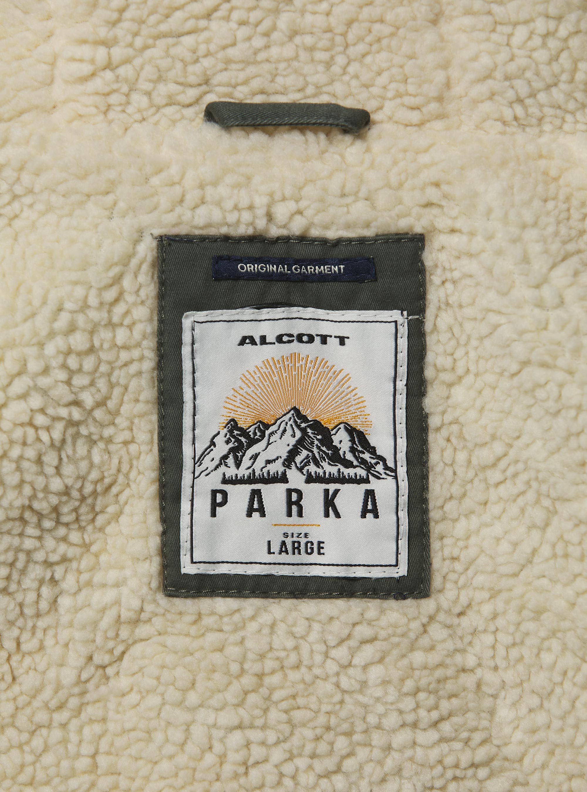 Parka con agnellato, KAKI