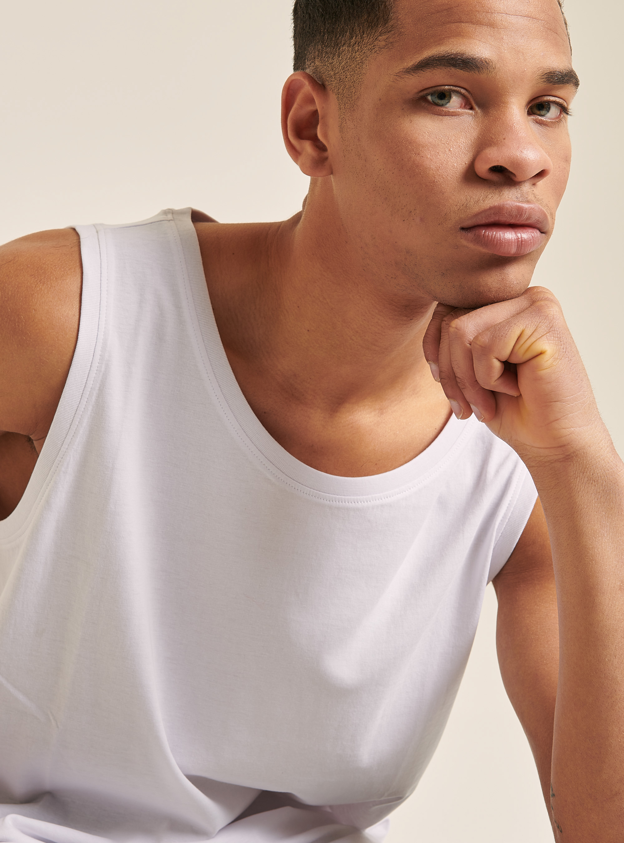 Essential tank top, WHITE