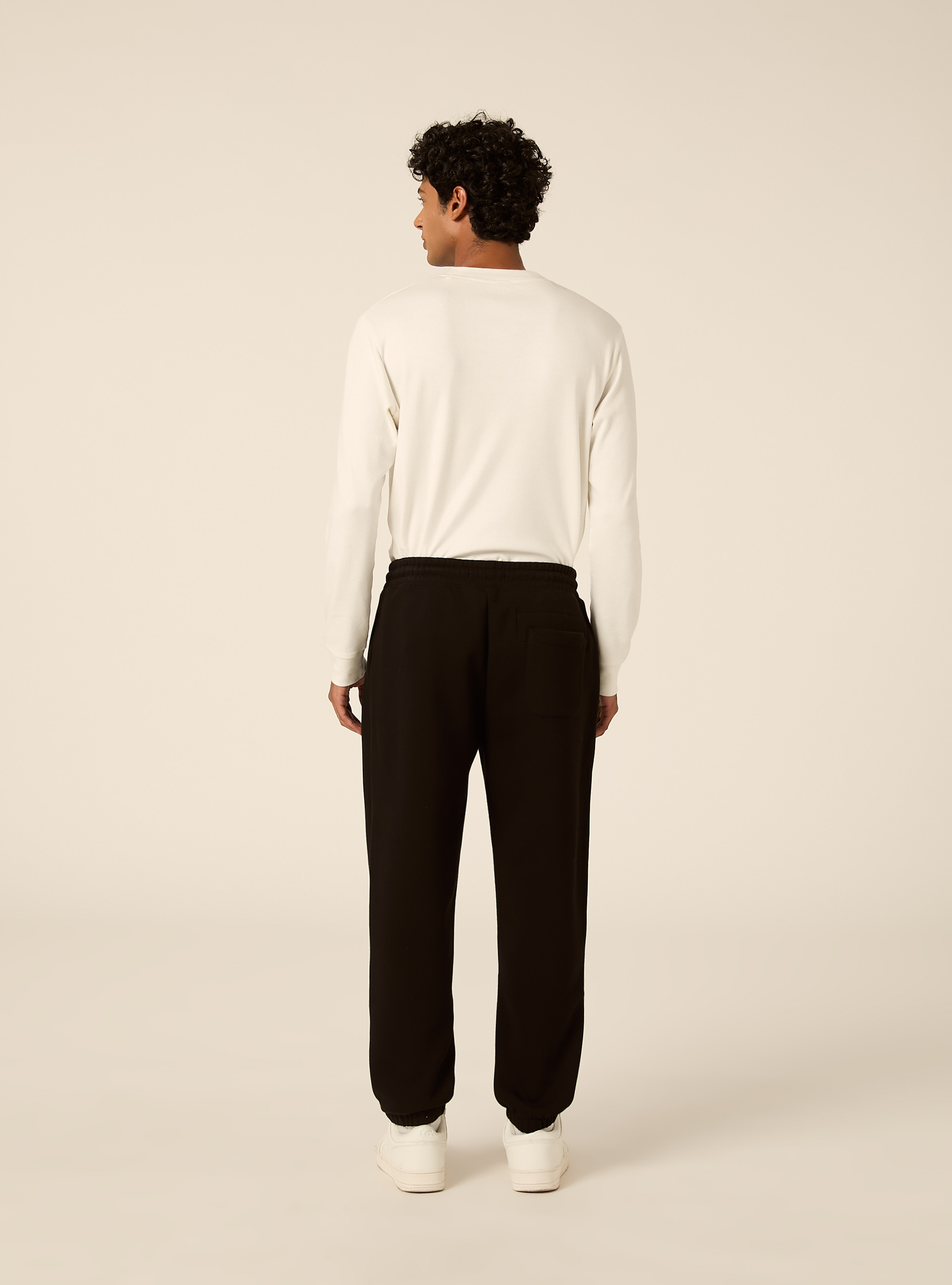 Jogger basico con coulisse ed elastico in vita, BK1 BLACK