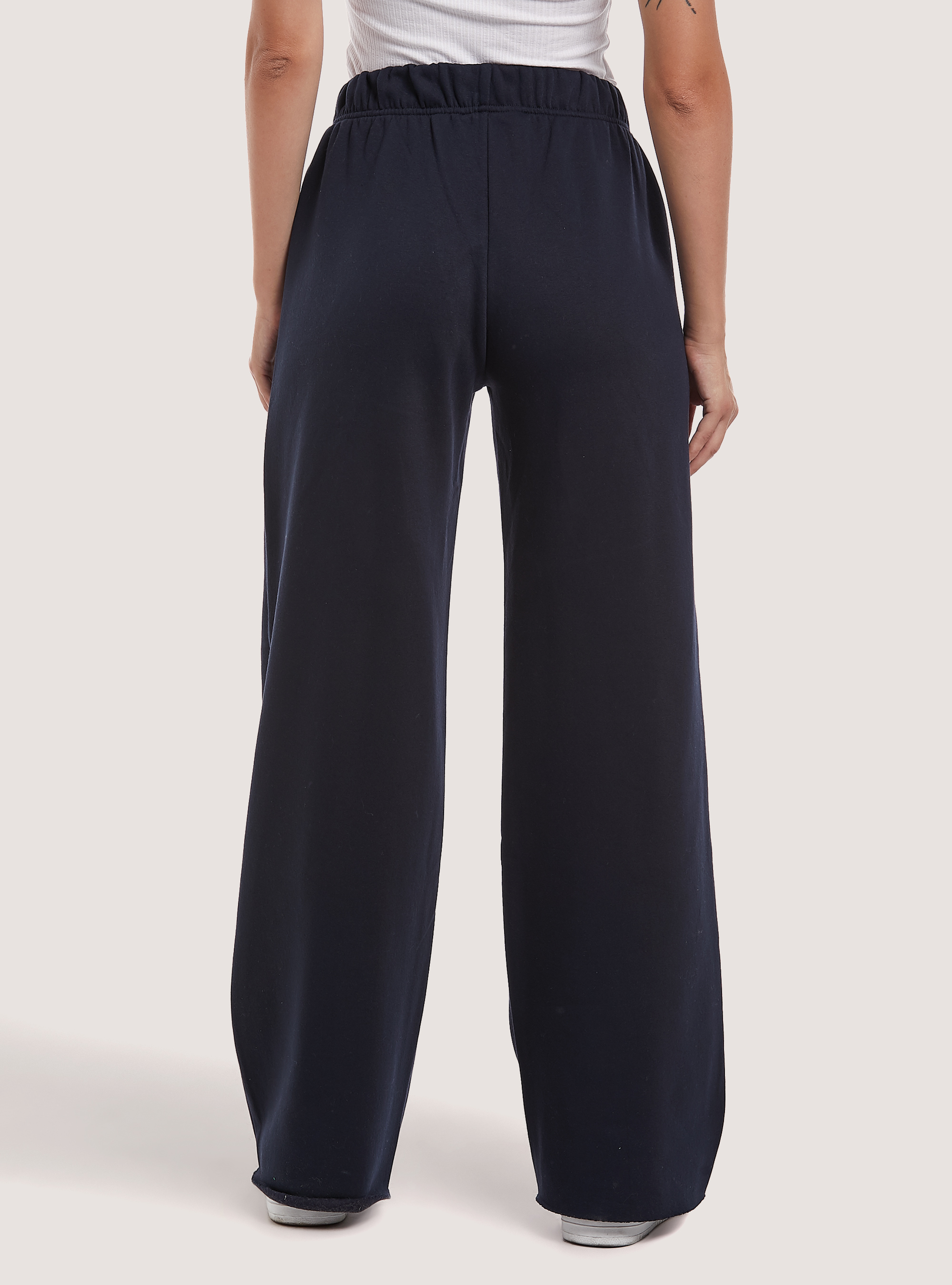 Plush trousers with loose fit print, NA1 NAVY DARK