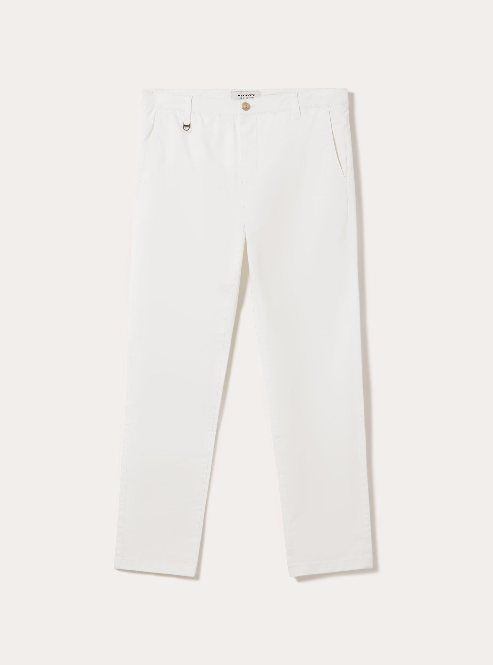 Skinny fit stretch twill chinos, WH1 OFF WHITE