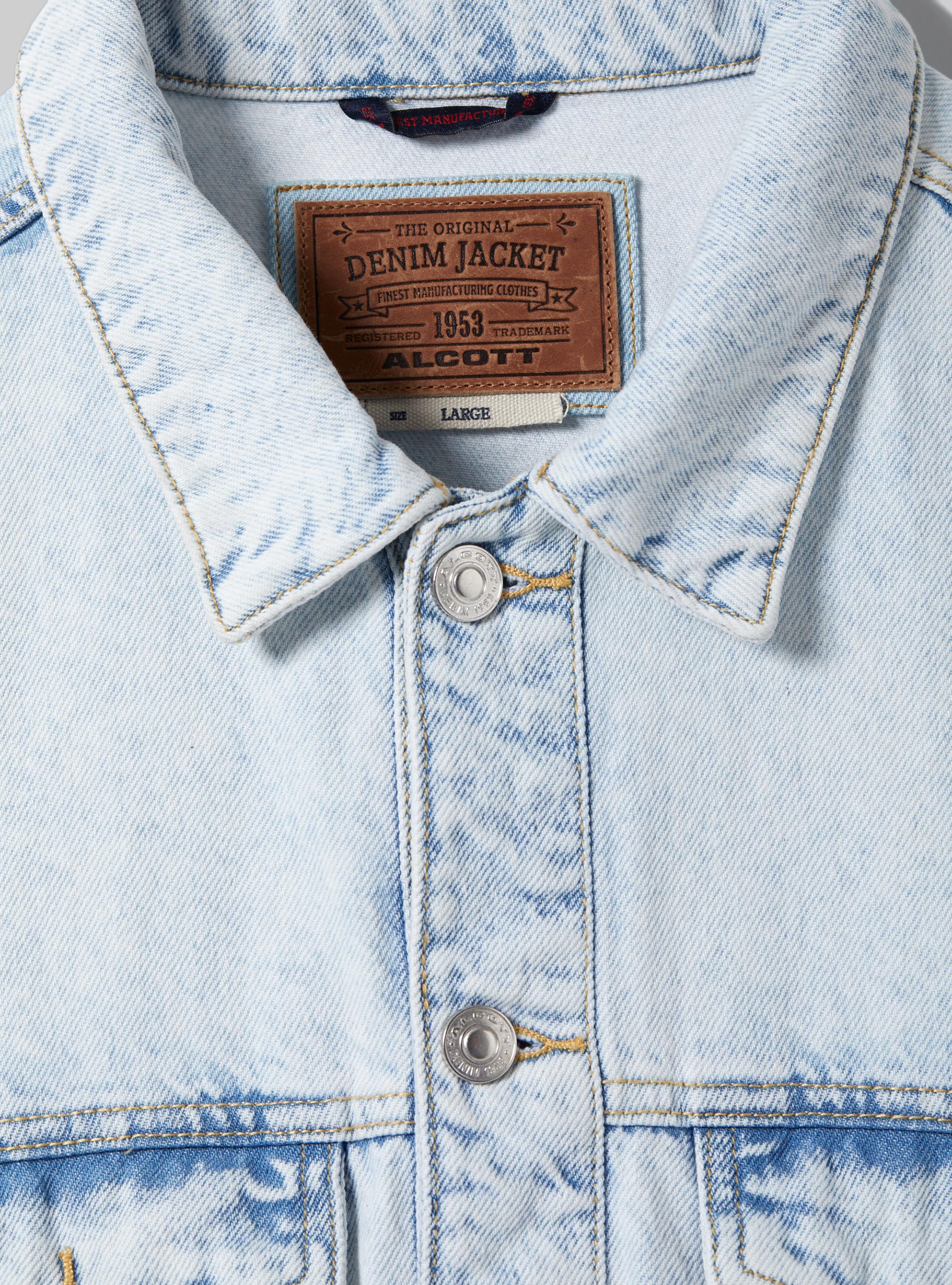 Oversize-Jeansjacke, D007 LIGHT AZURE