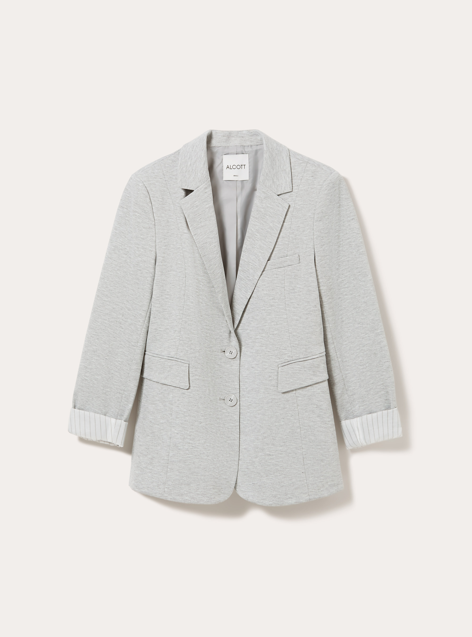 Jersey blazer, MGY3 GREY MEL LIGHT