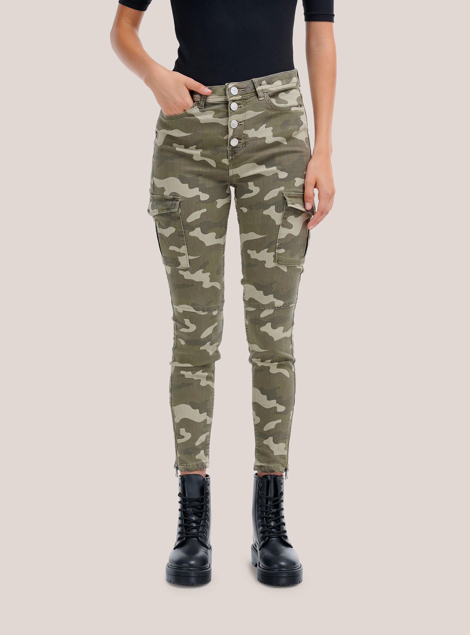 Skinny camo trousers, CAMOUFLAGE