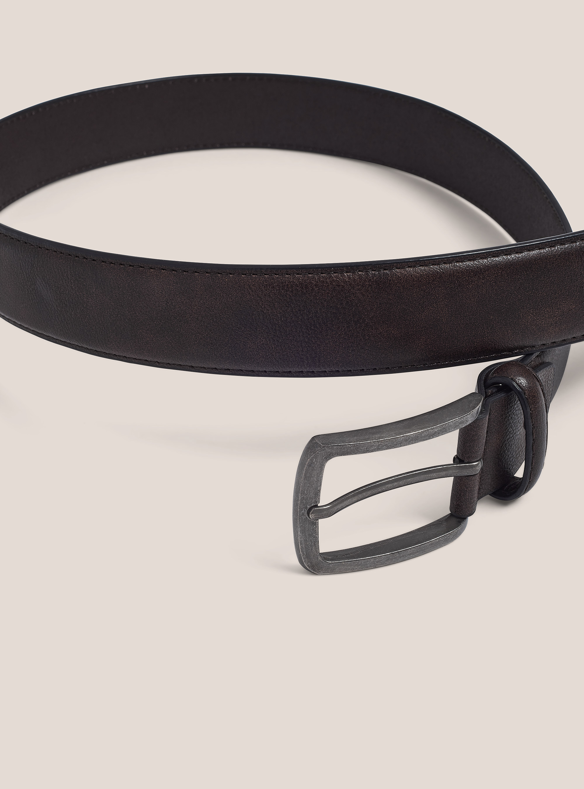 Leather effect belt, C544 BROWN