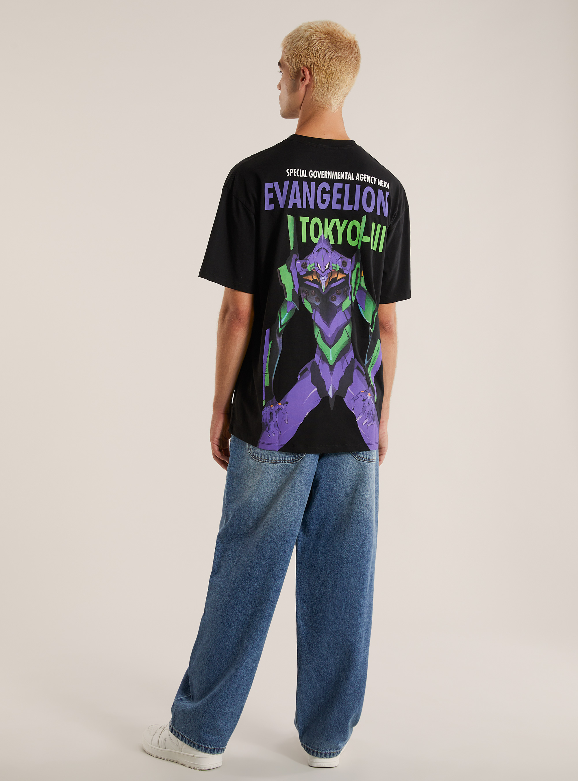 Evangelion / Alcott T-shirt, BK1 BLACK