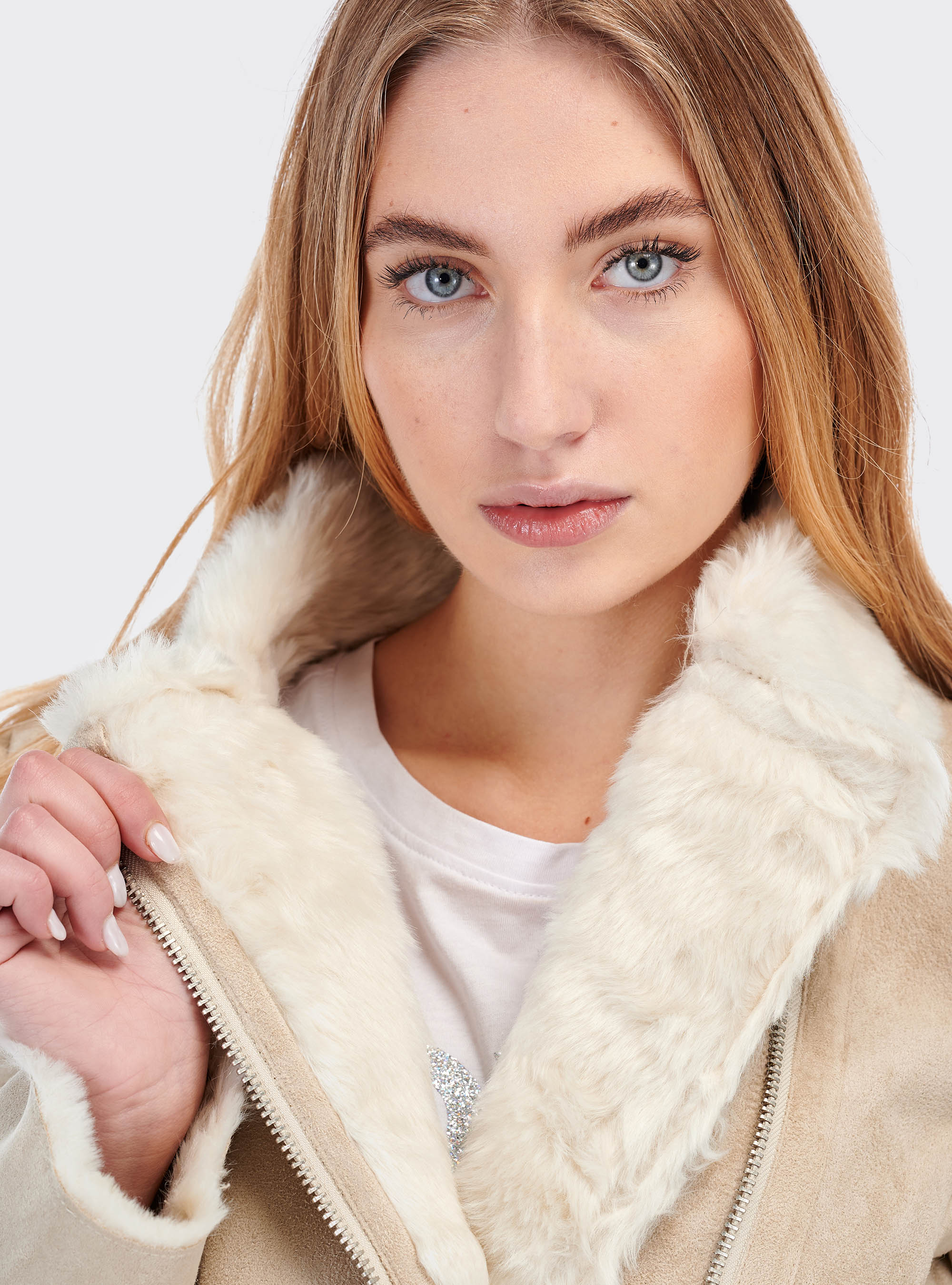 Sheepskin jacket, OFF-WHITE