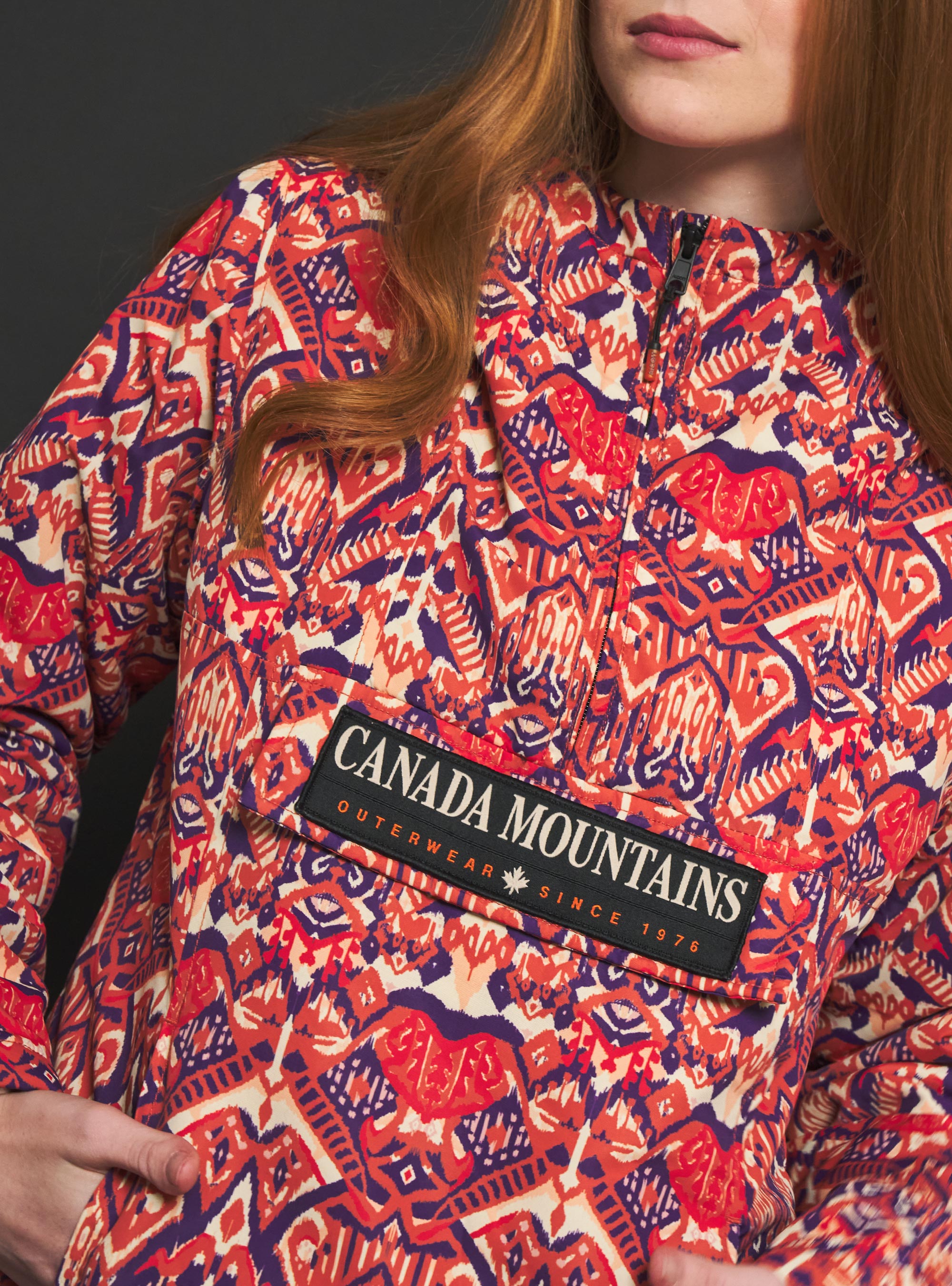 Anorak jacket with recycled padding, OR2 ORANGE MED.