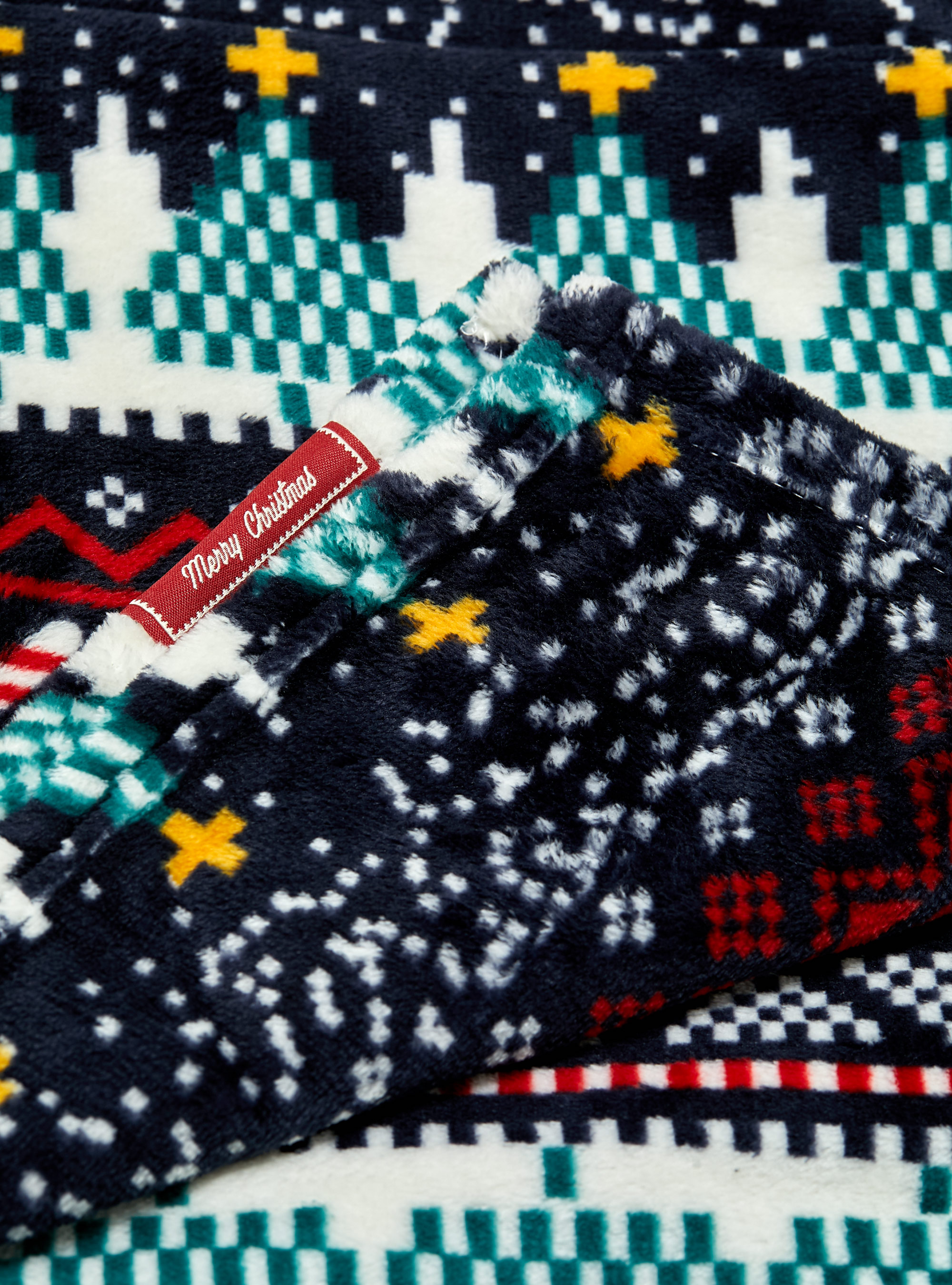 Plaid with all over print, XMAS