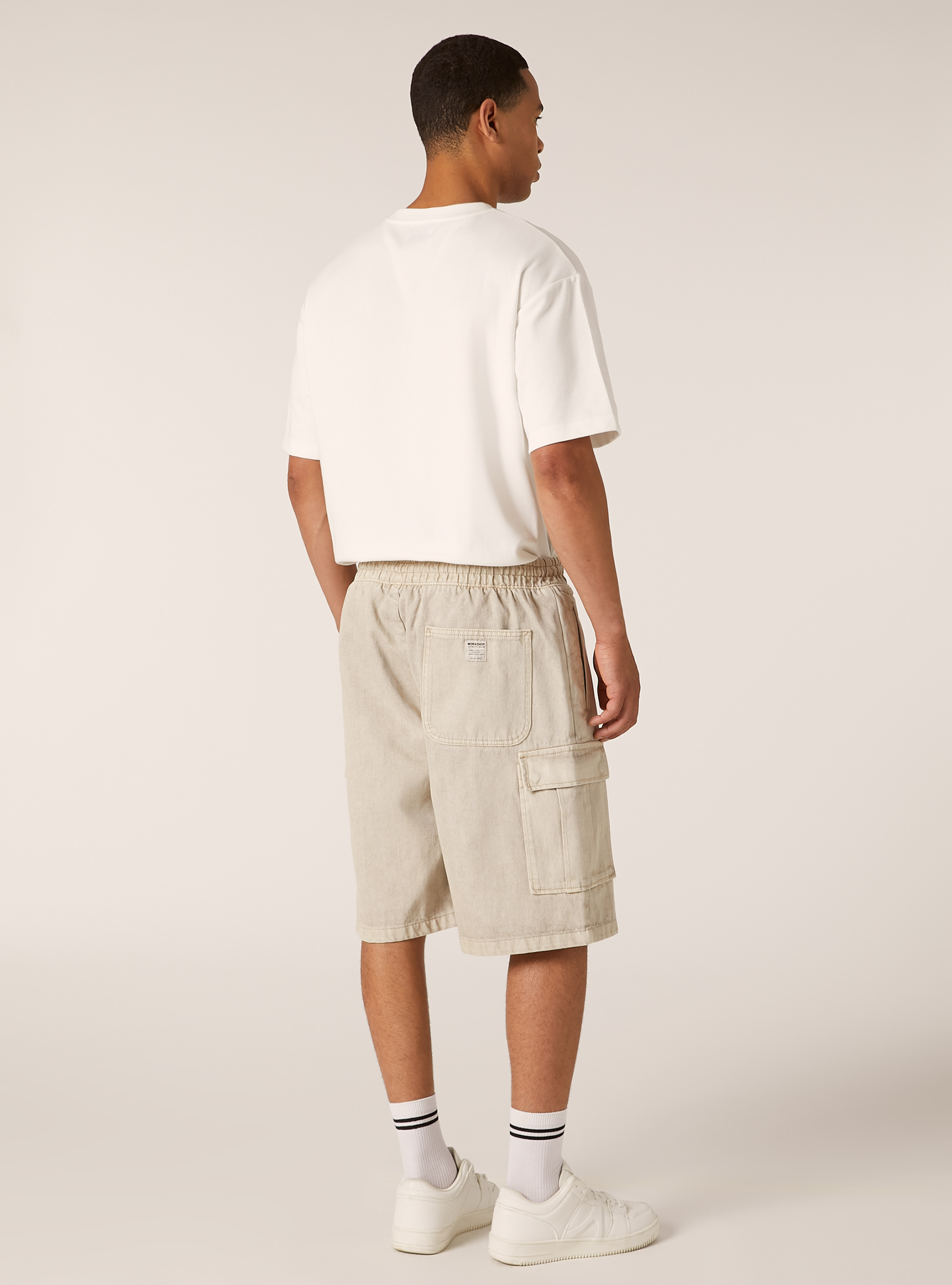 Cargo-Bermudashorts aus Twill, BG2 BEIGE MEDIUM