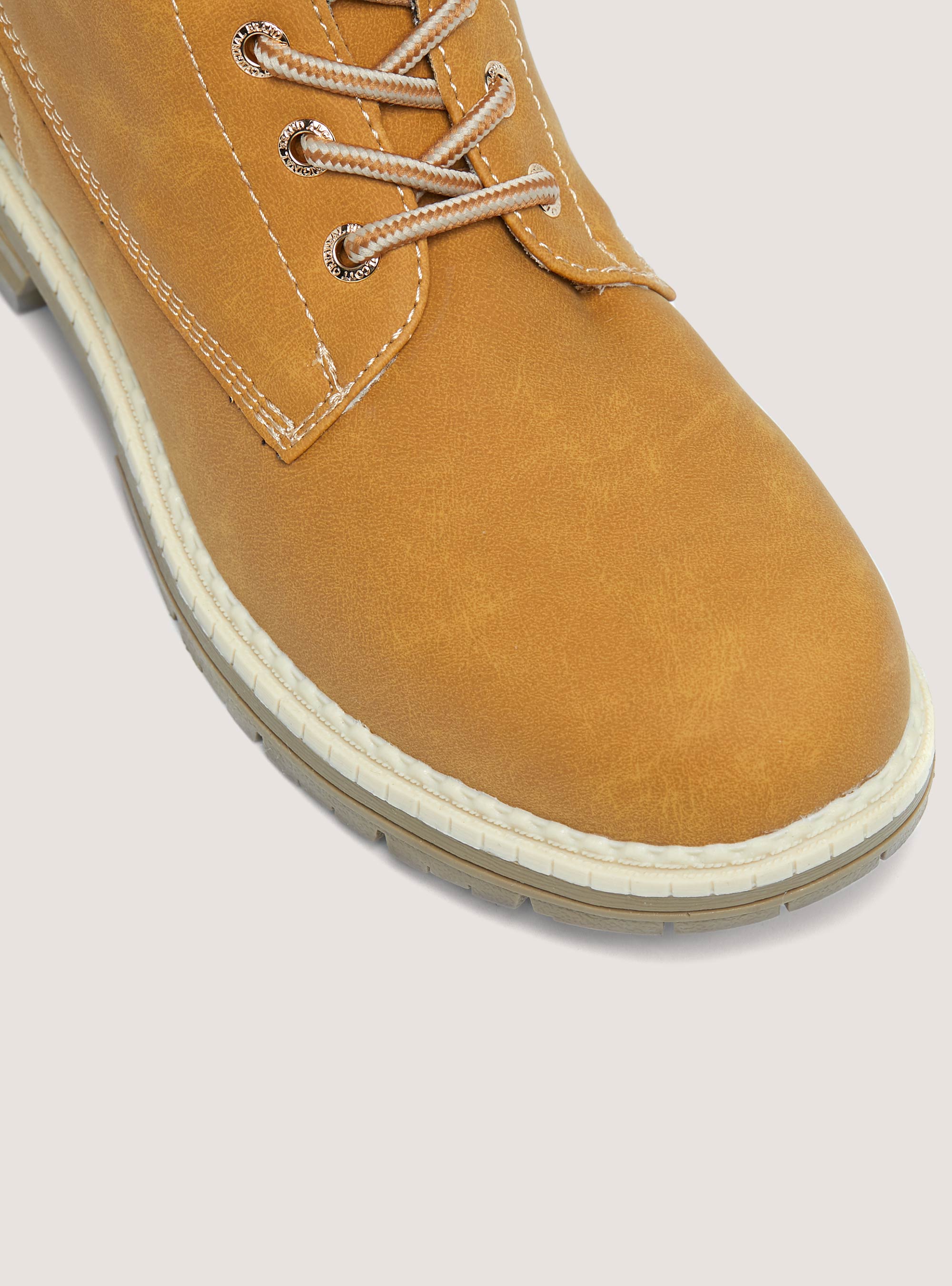 Stivaletti Mountain con stringhe, CAMEL