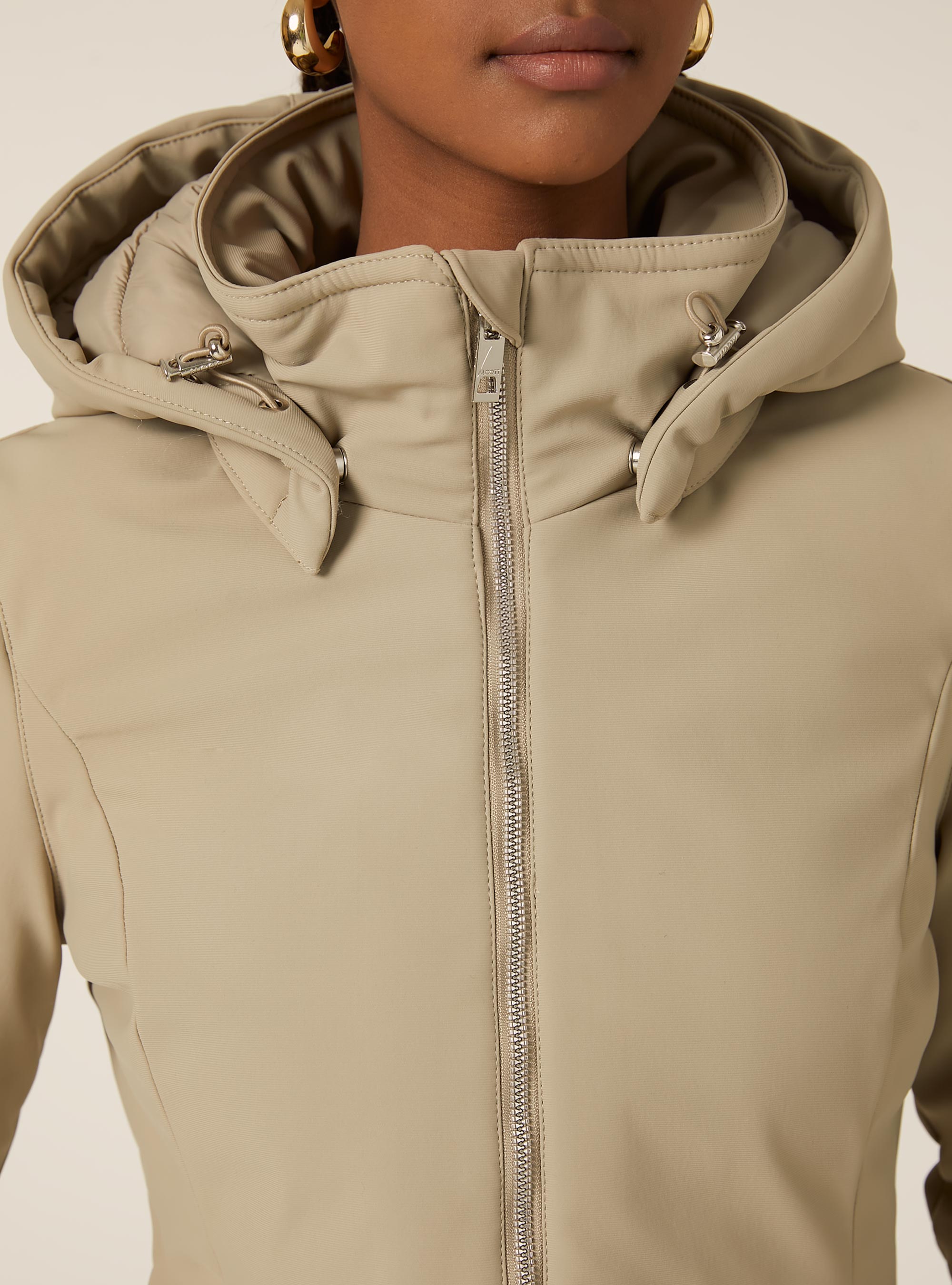 Giubbotto tecnico con cappuccio, BG2 BEIGE MEDIUM