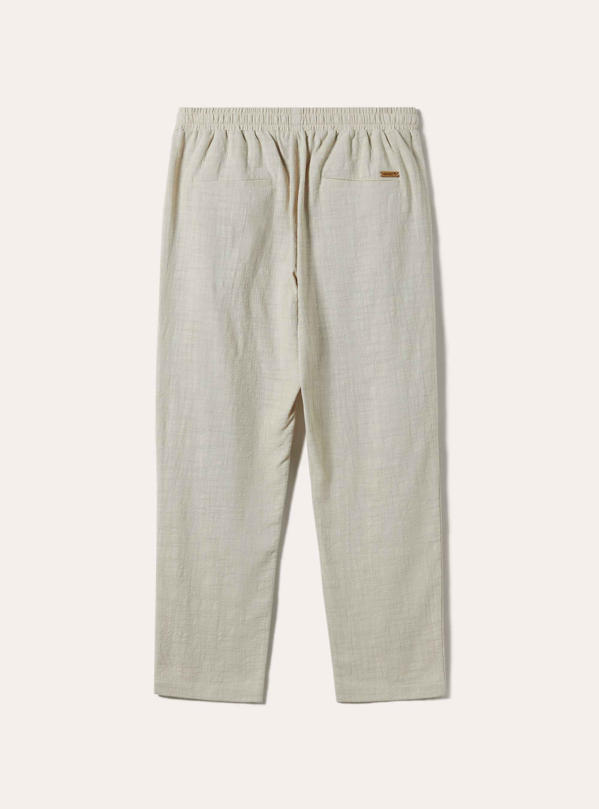 Cotton trousers with drawstring waist, BG3 BEIGE LIGHT