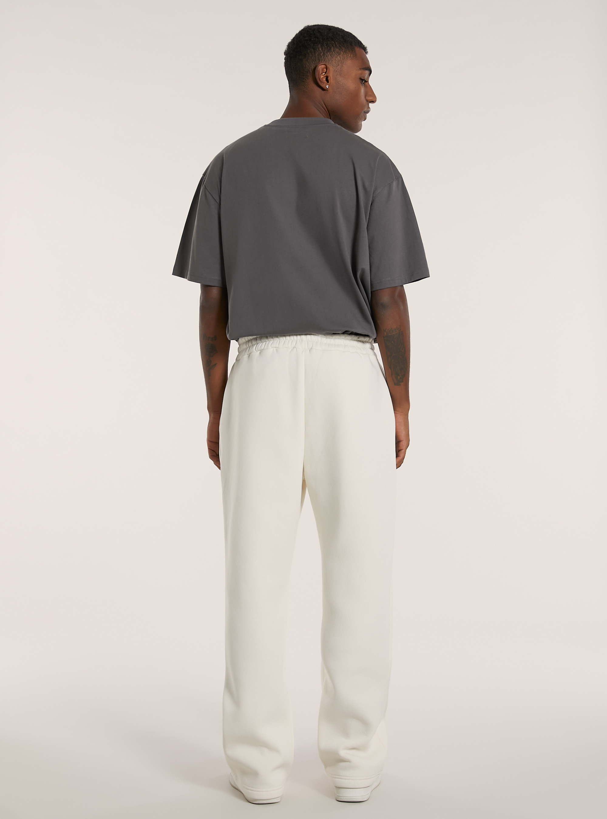 Loose fit fleece trousers, WH2 WHITE