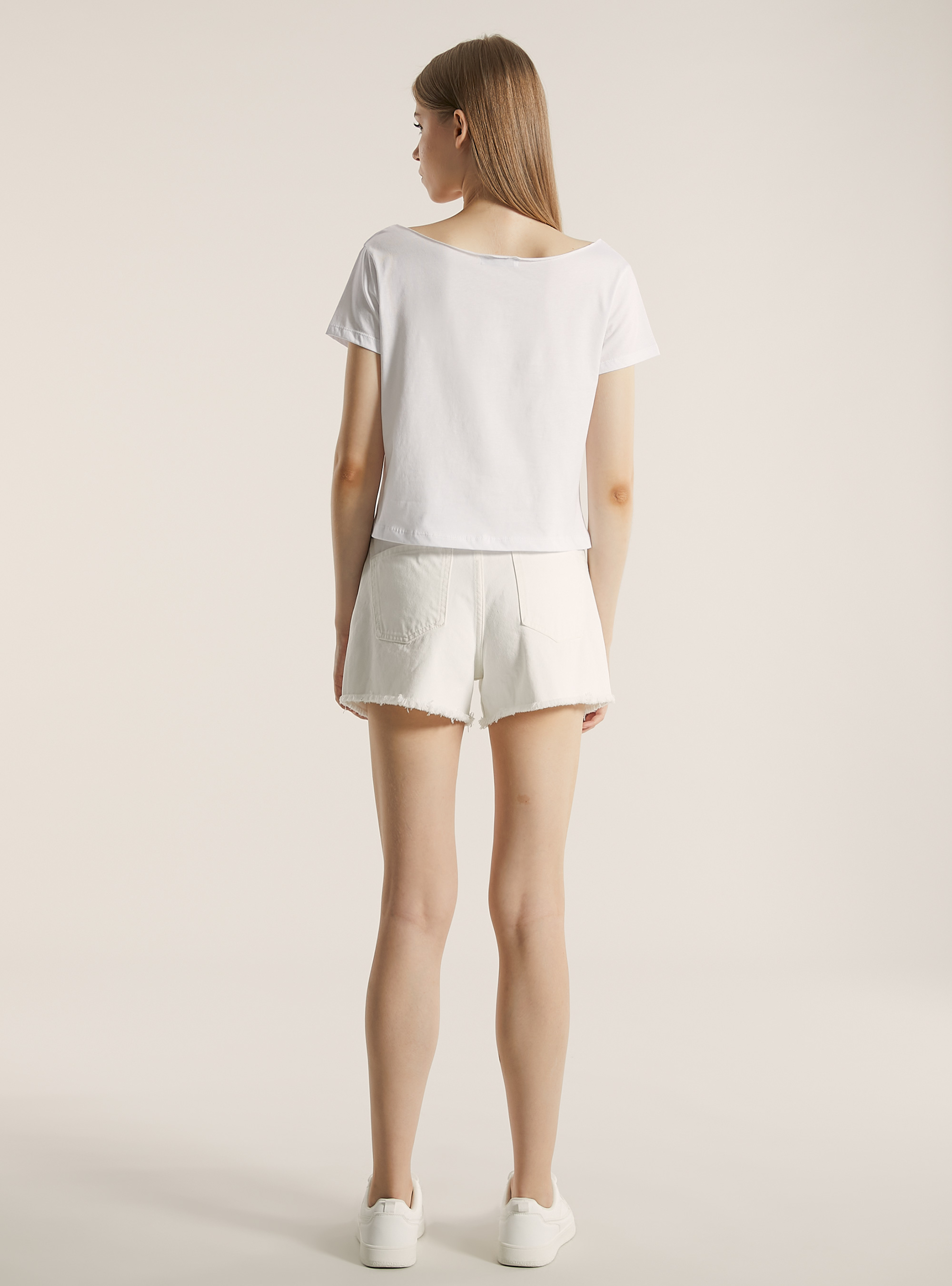 Maglietta con scollo a barchetta, WH3 WHITE