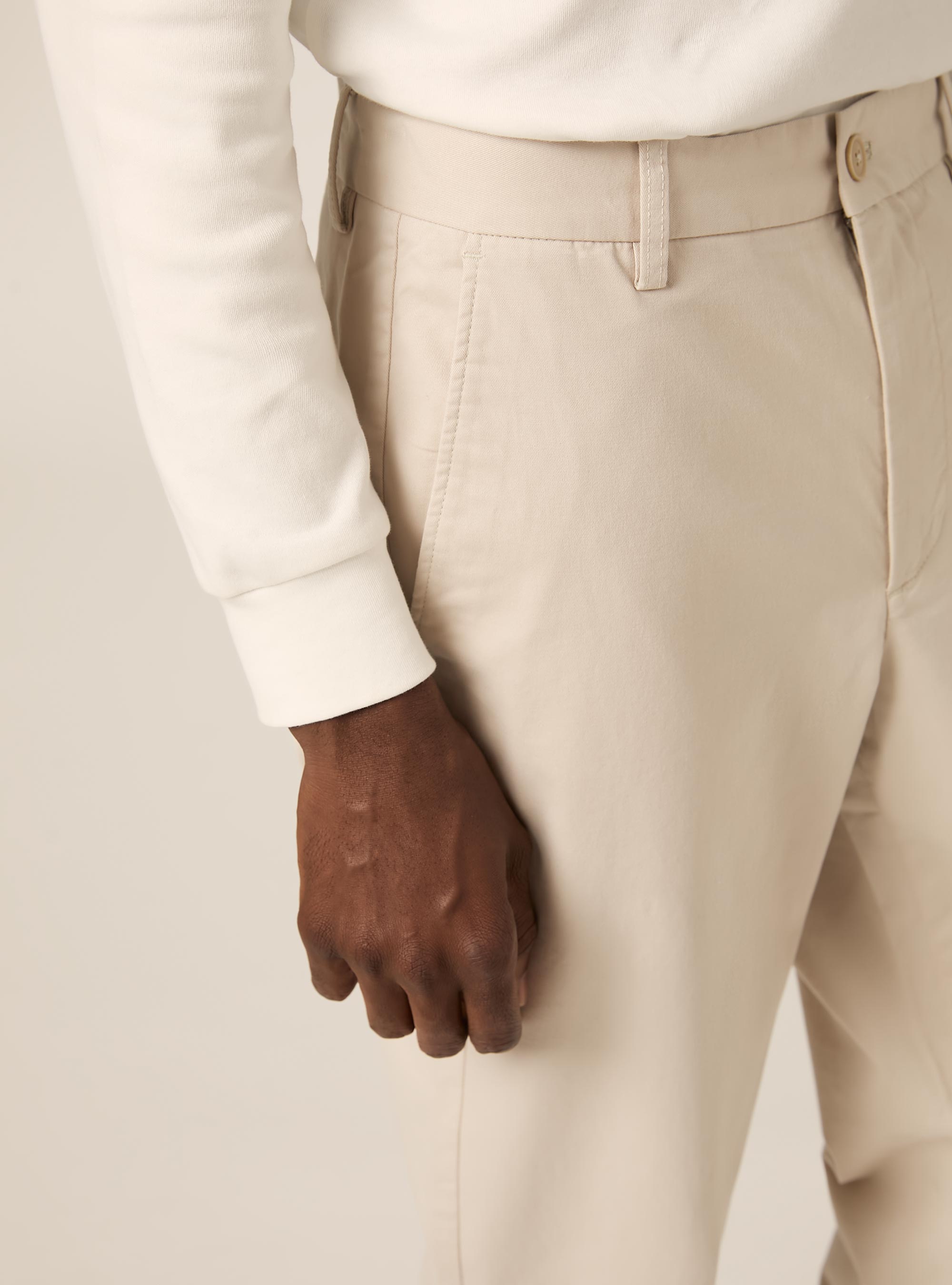 Slim Fit Chino-Hose aus Stretch-Twill, BG3 BEIGE LIGHT