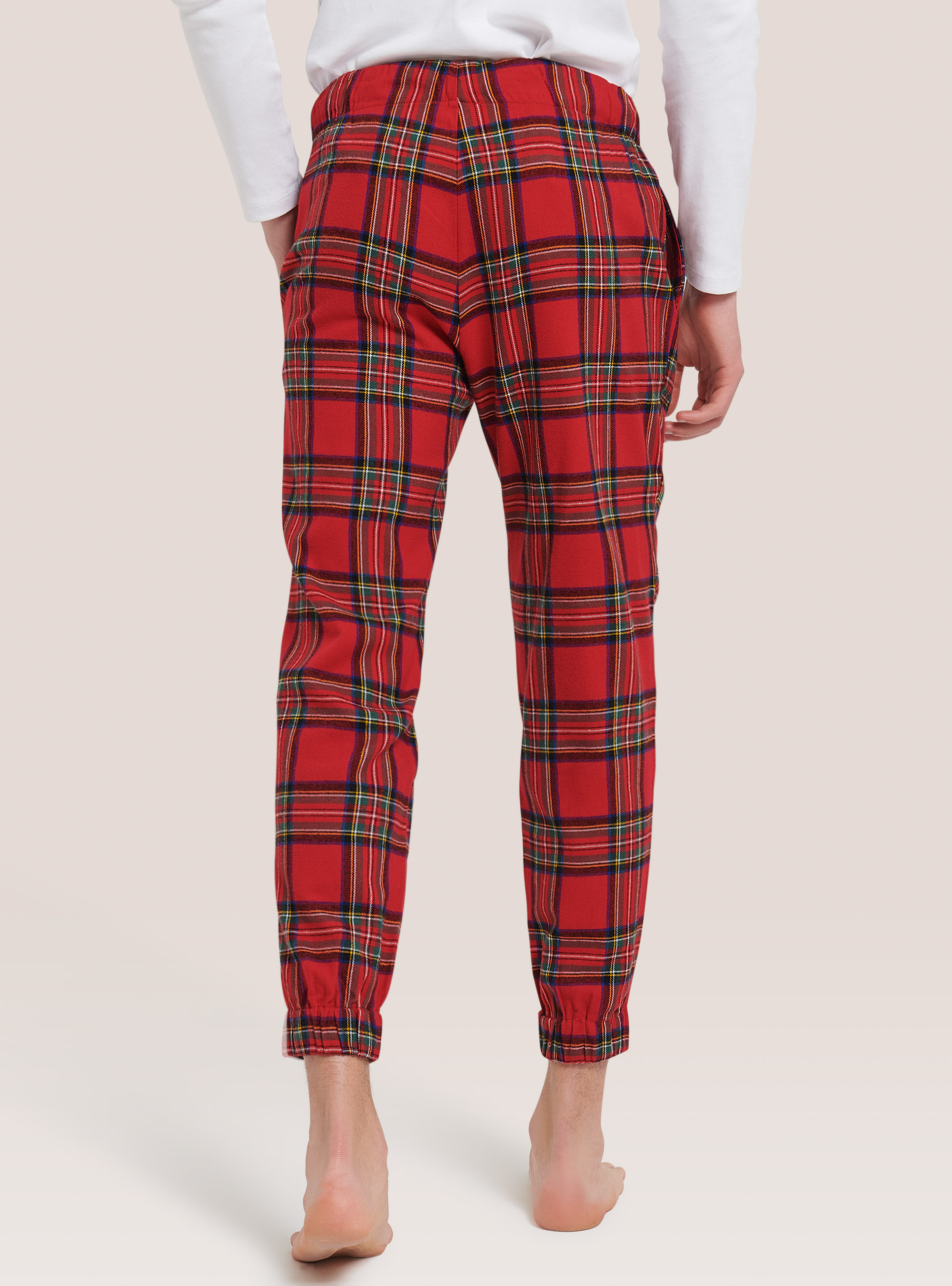 Tartan pyjama trousers, RD2 RED MEDIUM