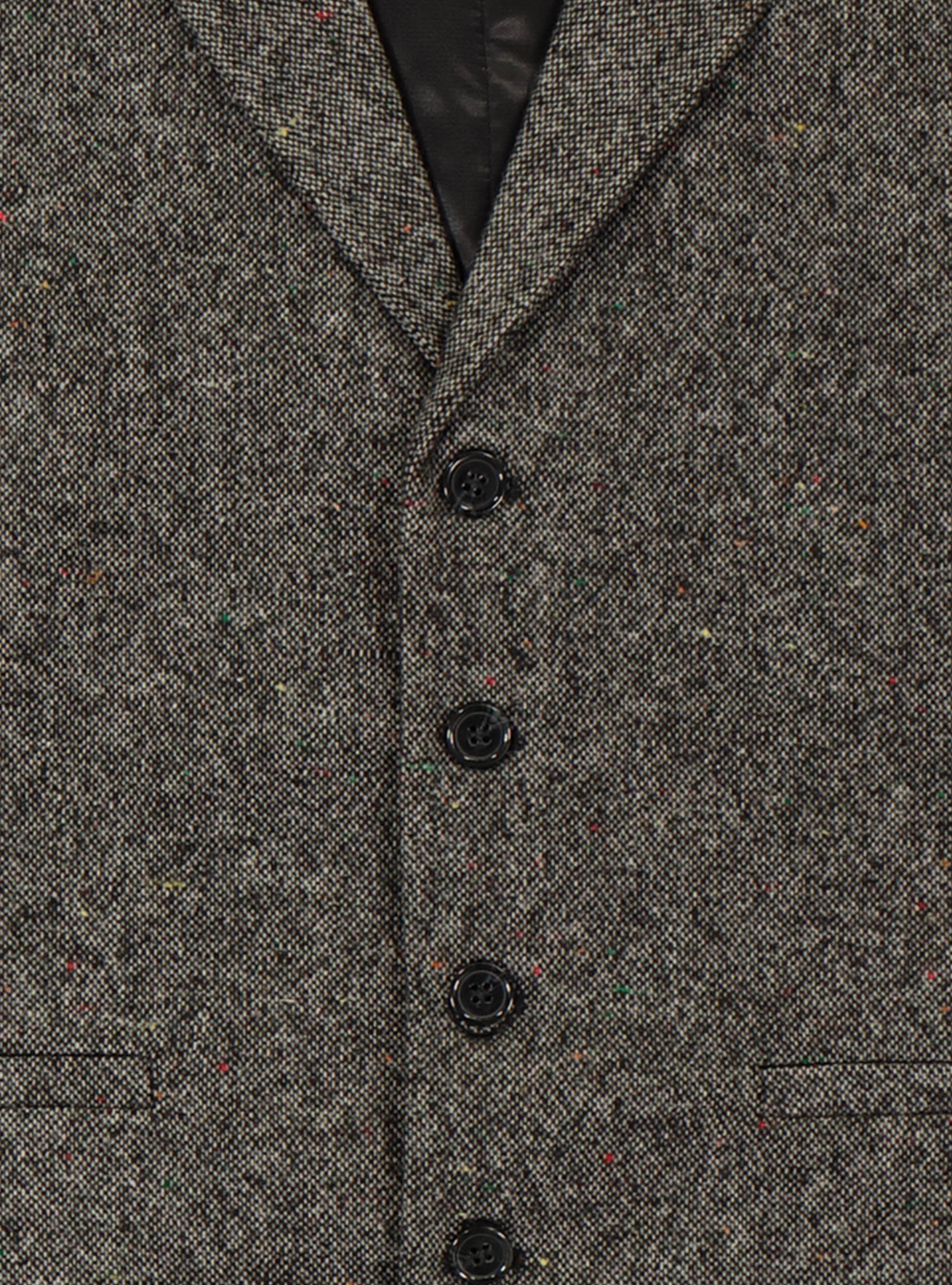 Gilet in tessuto boucle, GRIGIO MELANGE