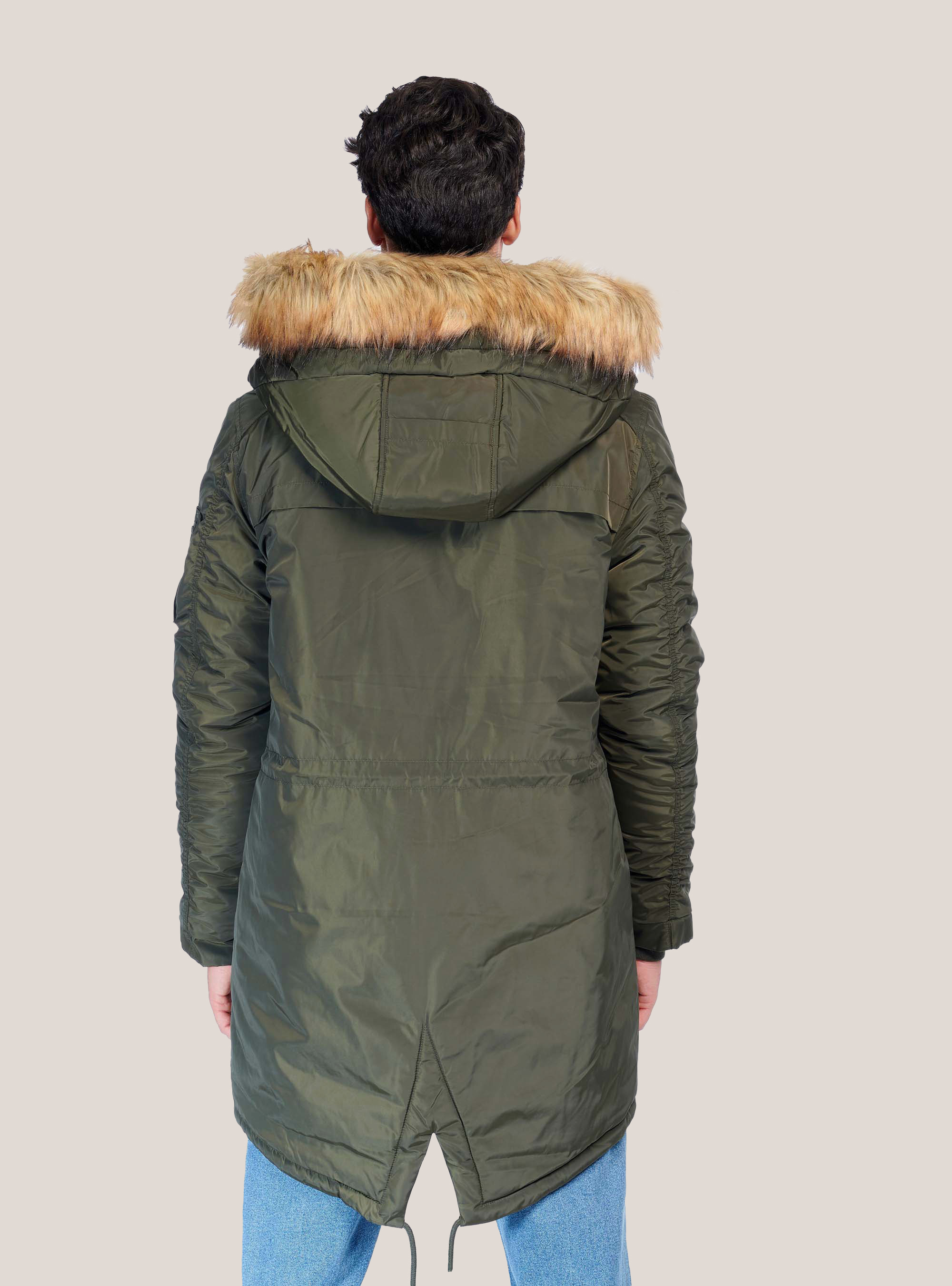 PARKA WITH ZIP ON SLEVEE, C615 KAKY