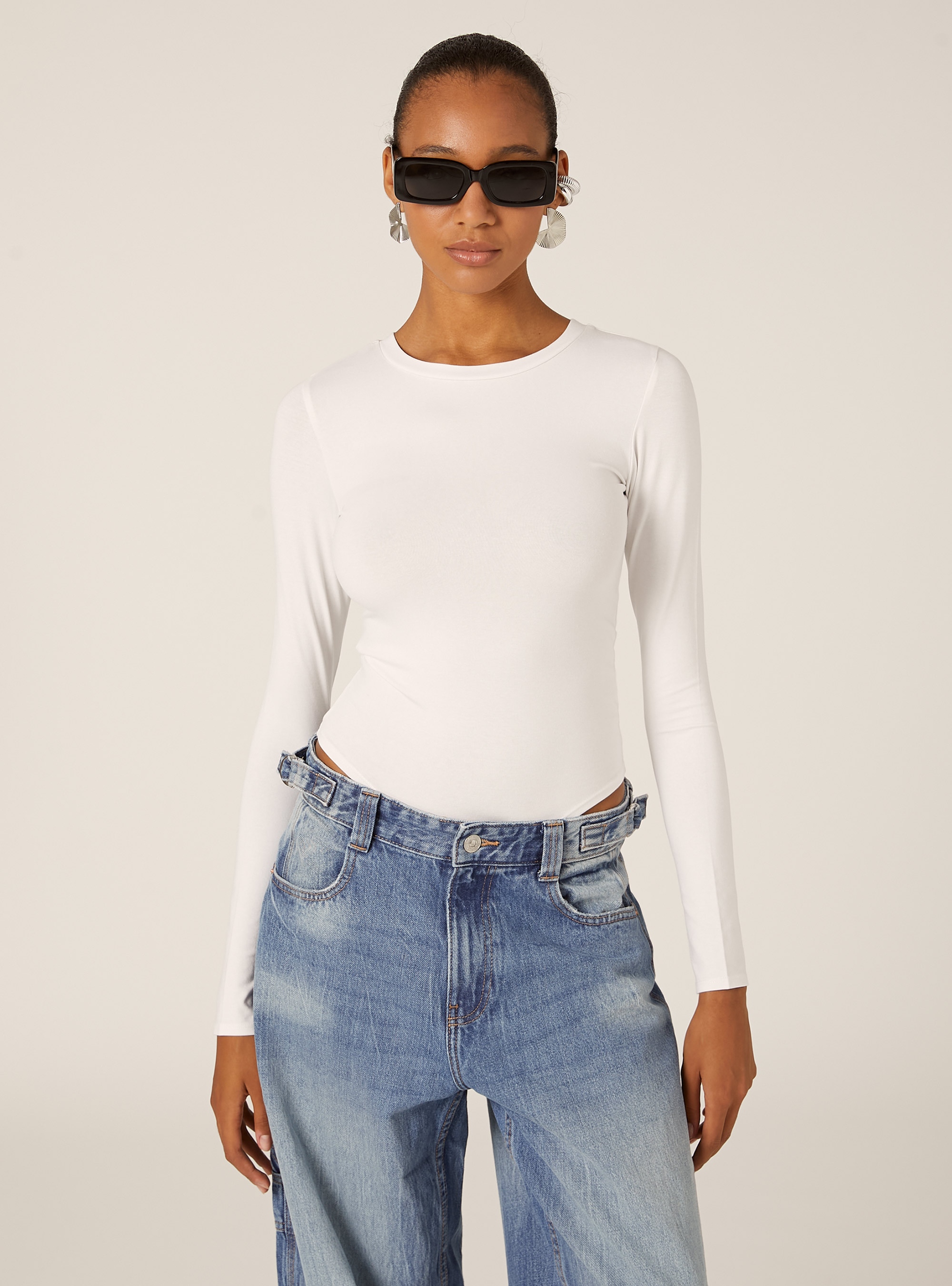 Body de manga larga, WH2 WHITE