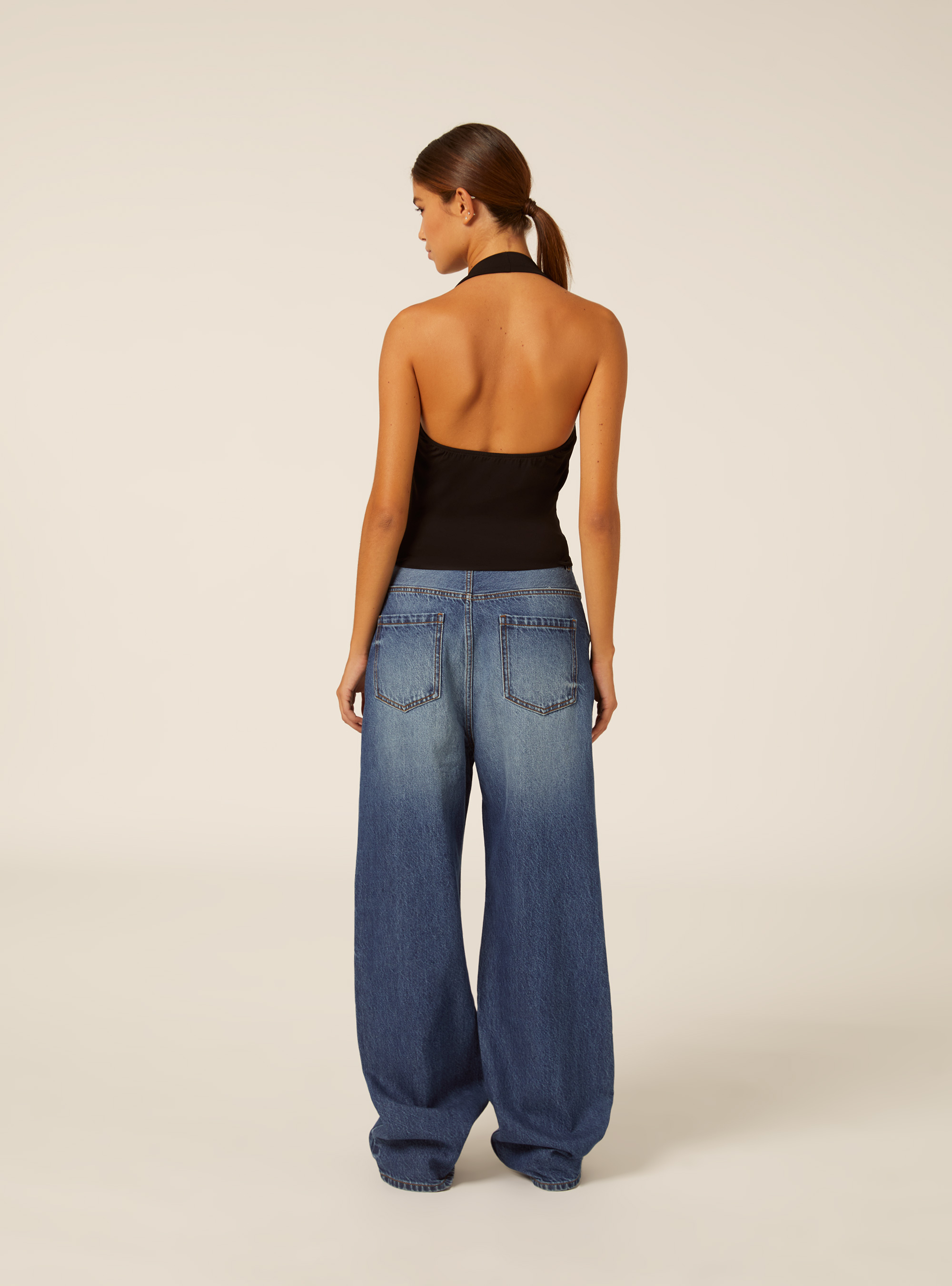 Canotta halter, NERO