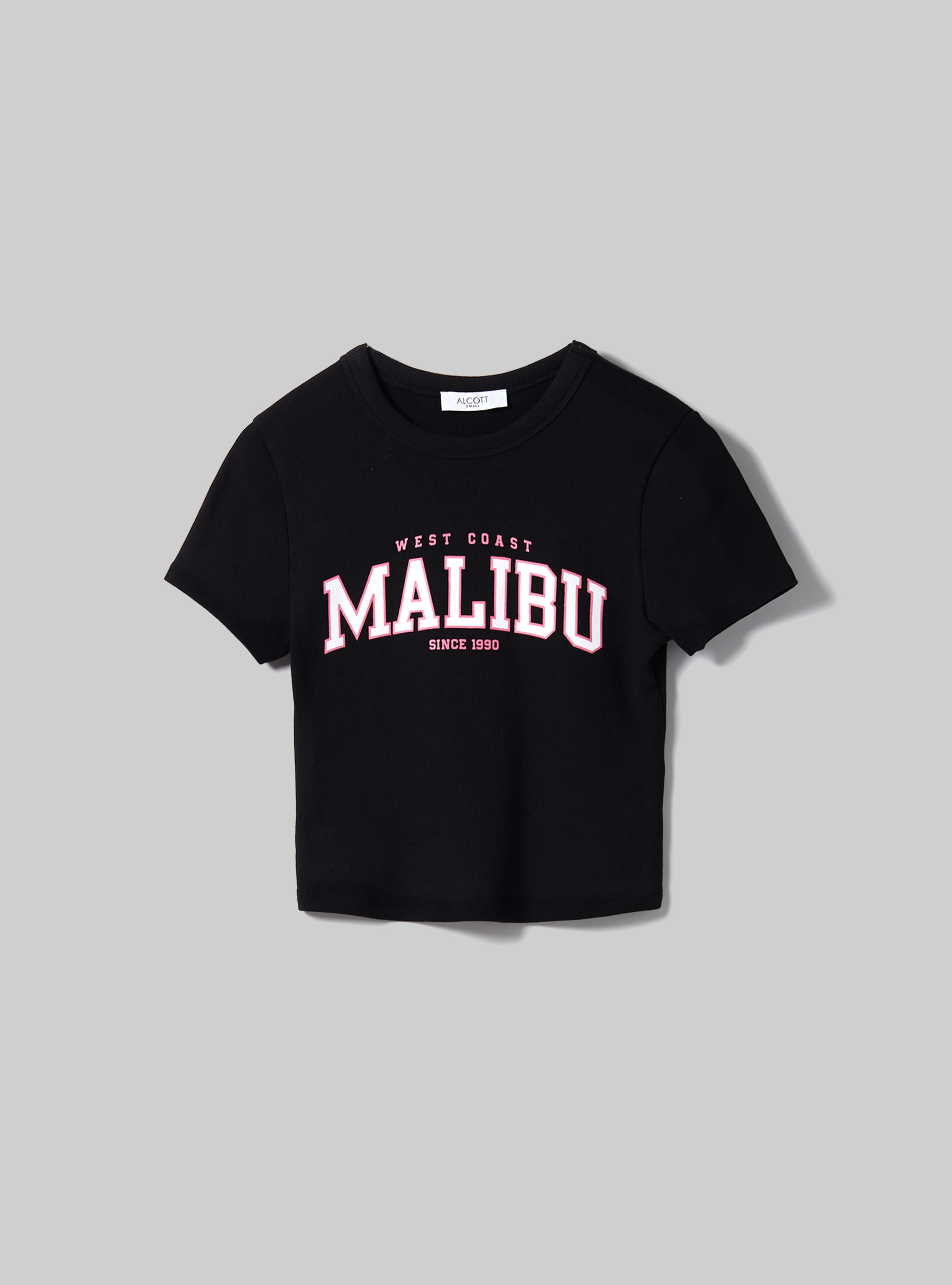 T-shirt court avec imprim&eacute; universitaire, BK1 BLACK