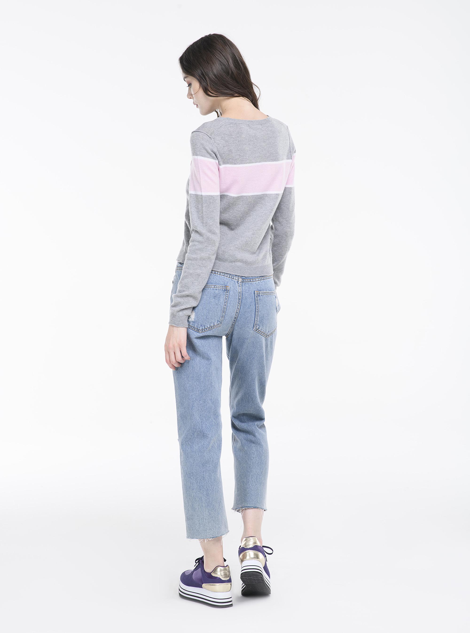 Pullover con scritta, C150 GREY M