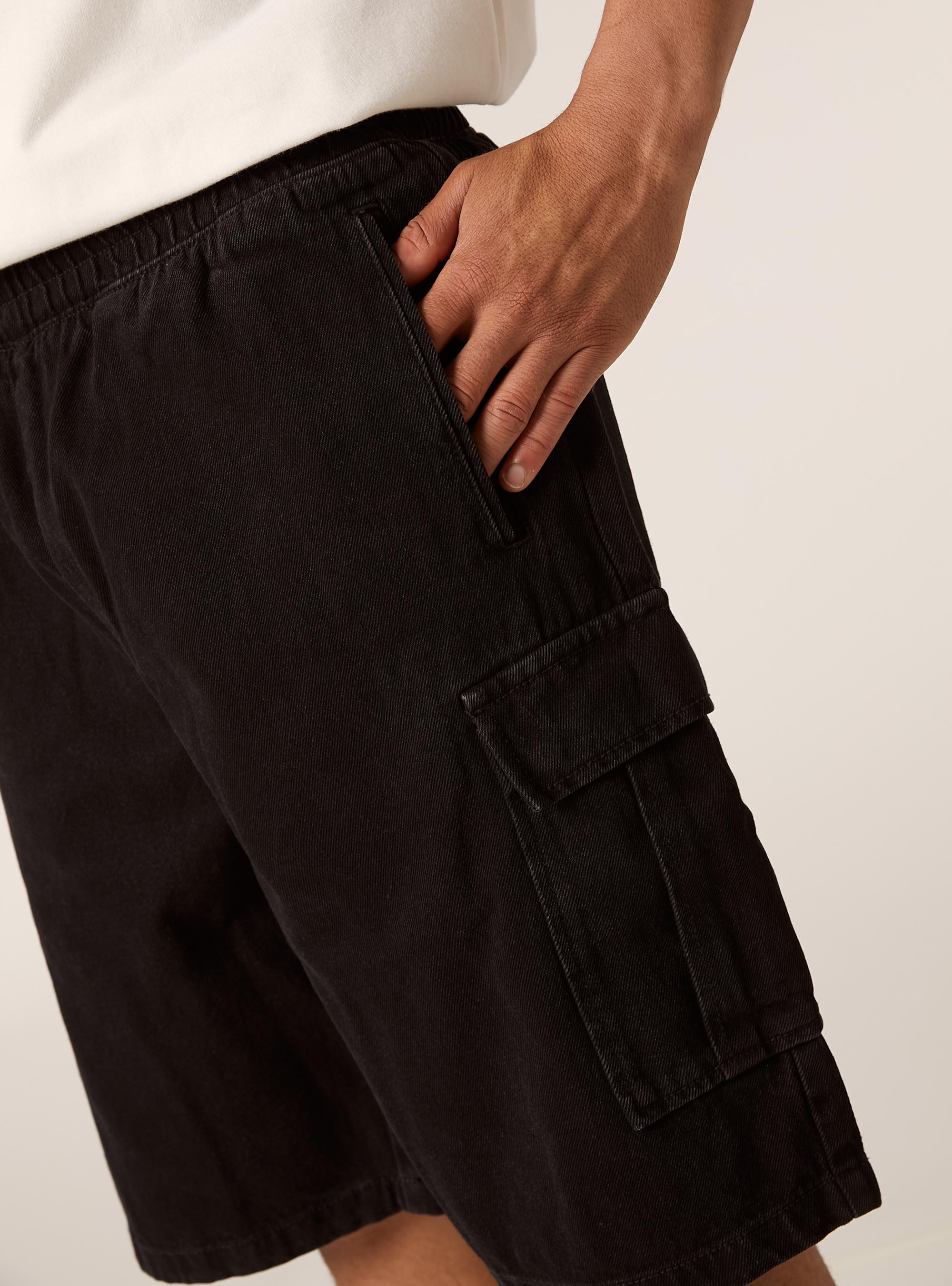 Cargo-Bermudashorts aus Twill, BK1 BLACK