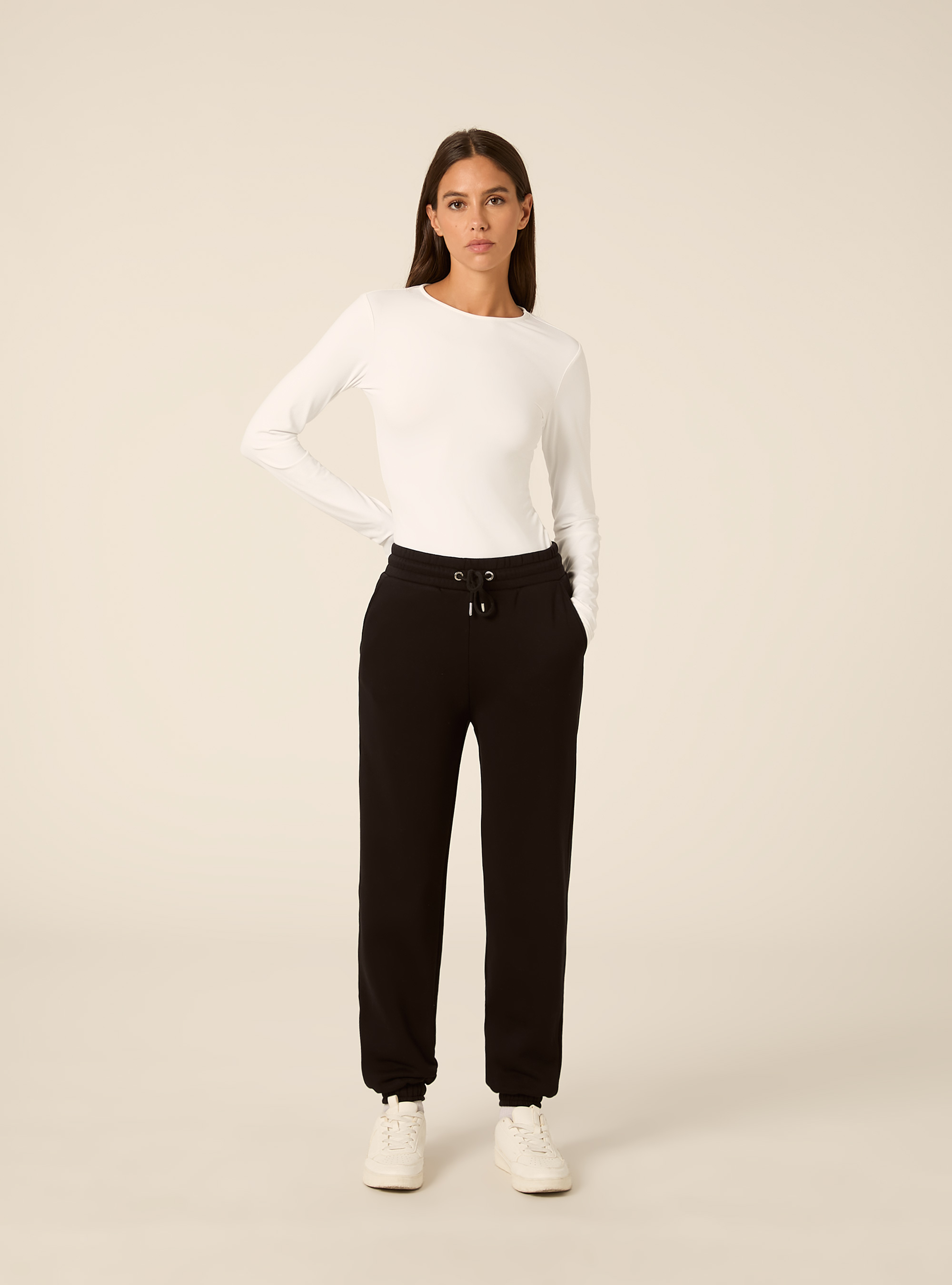 Jogger basic tinta unita, BK1 BLACK