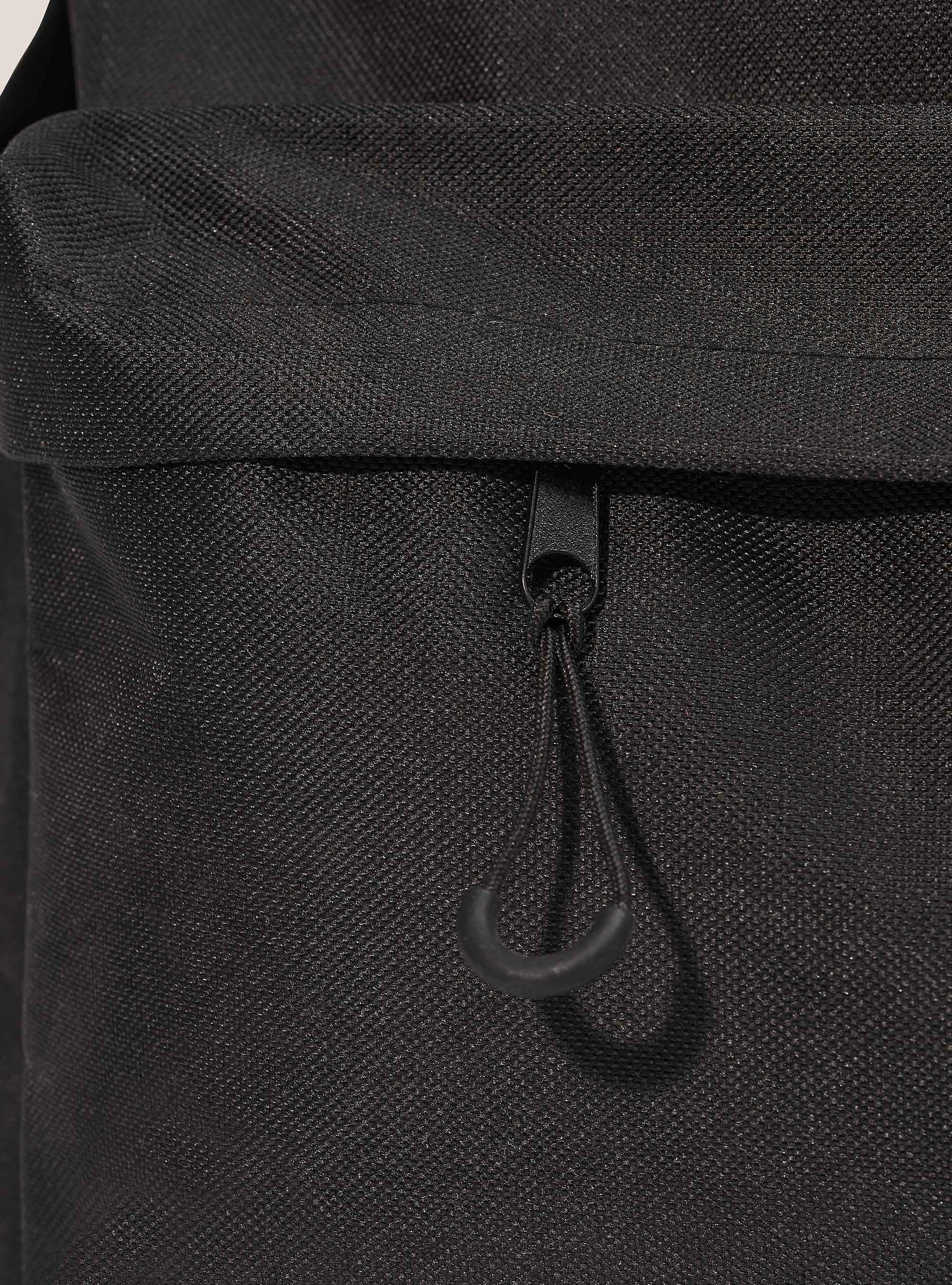 One color basic backpack, BLACK