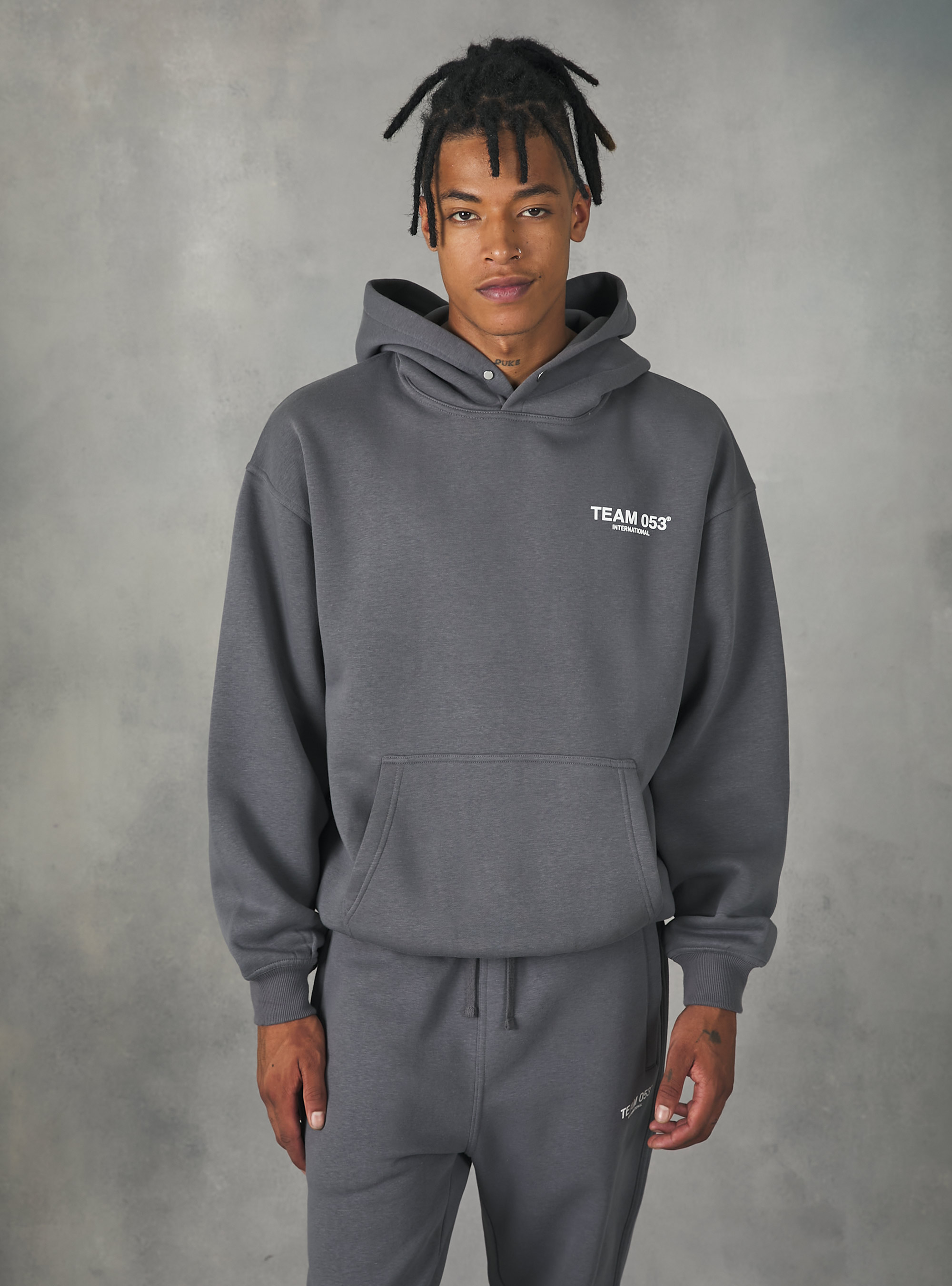 Sweatshirt with Team 053 print, GY1 GREY DARK