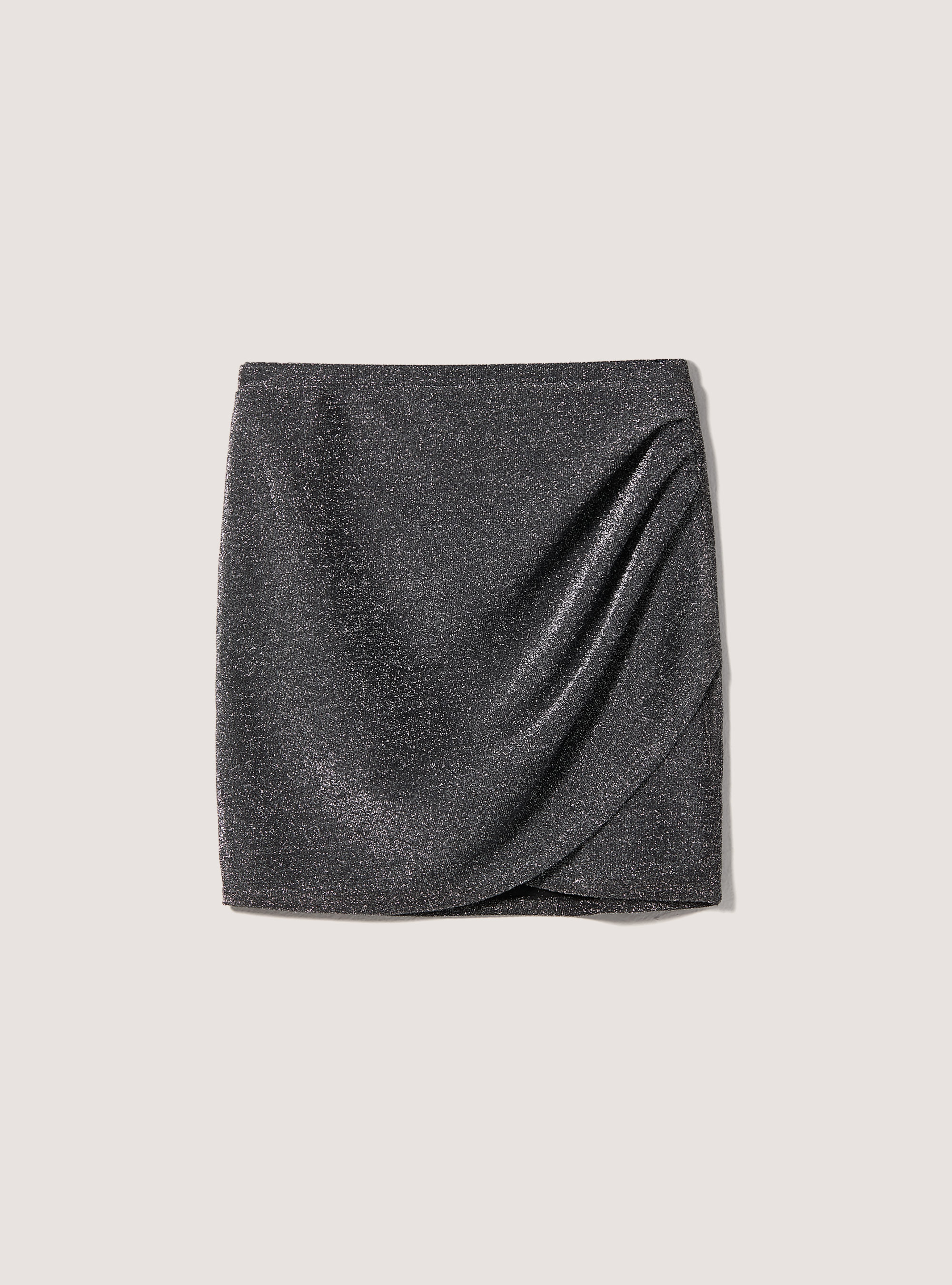 Gonna ad incrocio in lurex, Silver